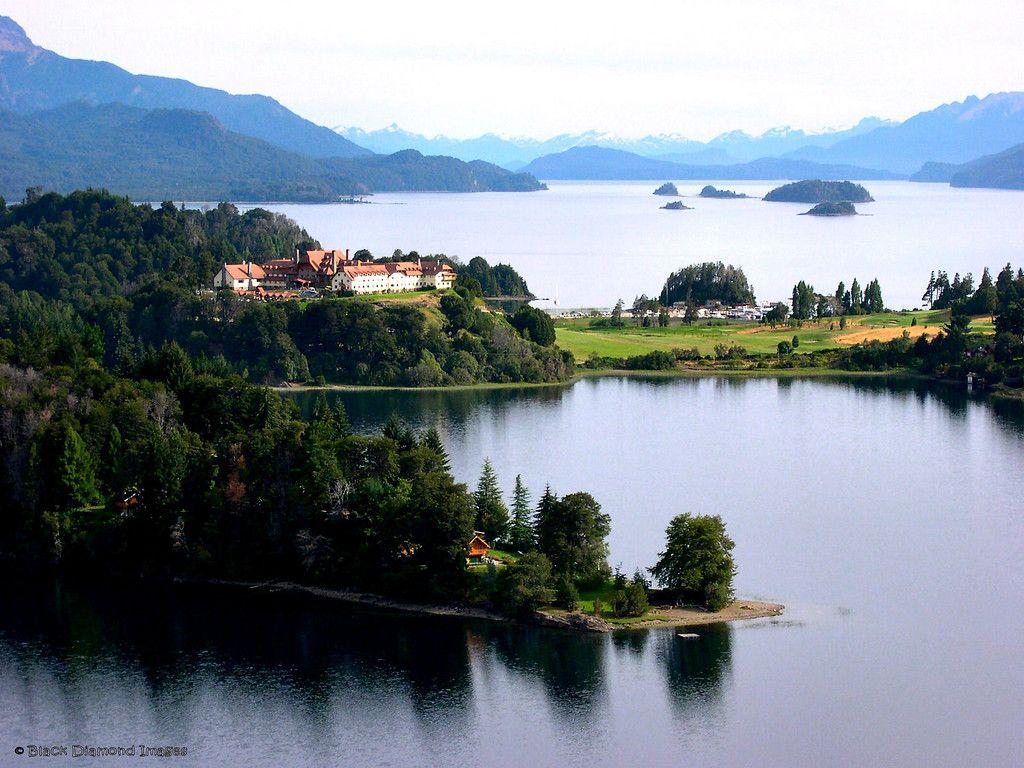 1024x768 View to Llao Llao Hotel Golf & Spa Resort Across Lago Peri