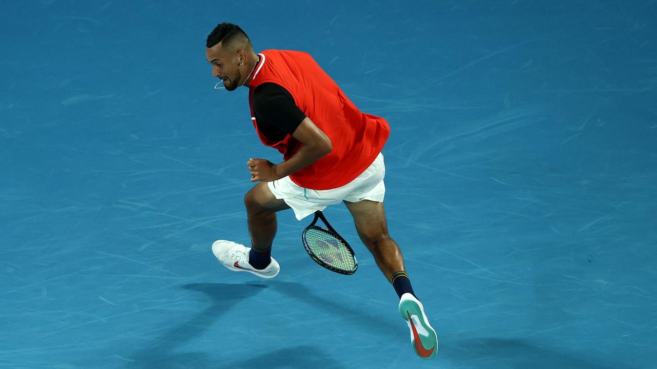 1280x720 Tennis: Lionhearted Kyrgios loses to Medvedev in Open thriller