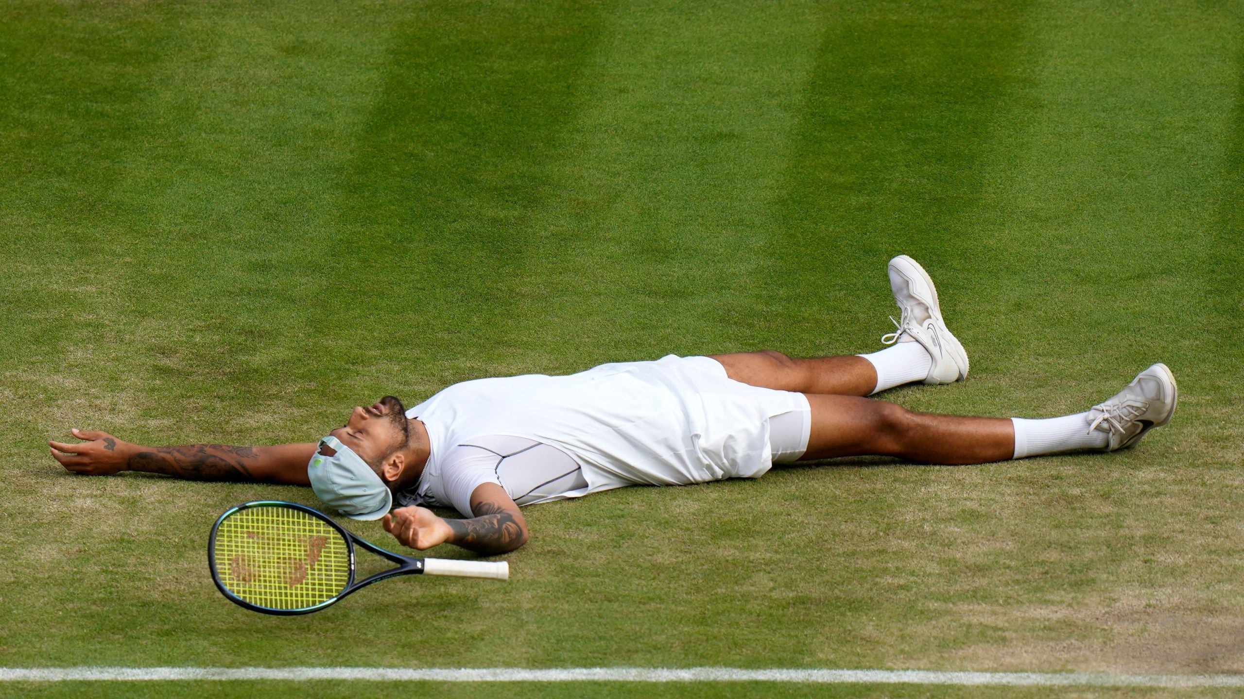 2560x1440 Hampered Nadal gets past Fritz at Wimbledon; Kyrgios next. FOX 5 San Diego & KUSI News