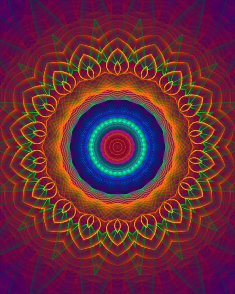 800x1000 Sunspot, bright, color, spiral, fractal, mandala, abstract, digital, HD phone wallpaper