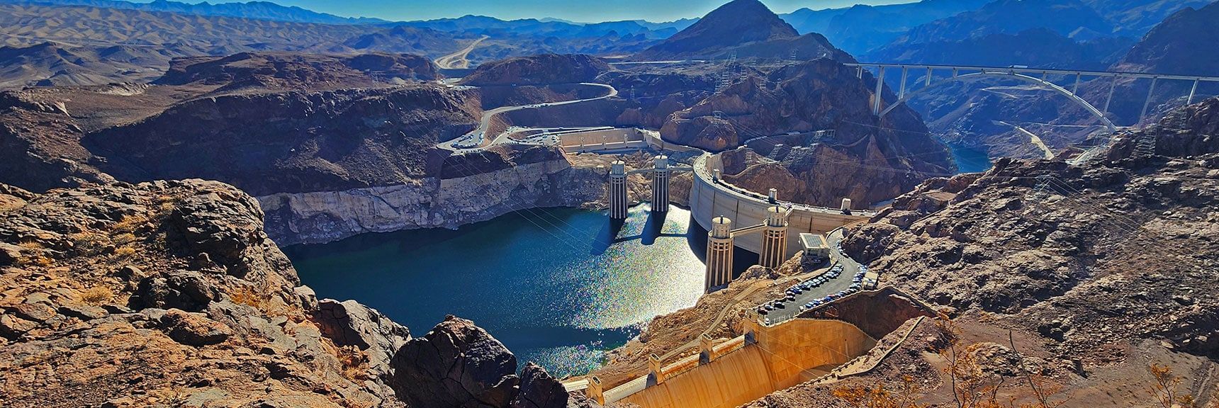 1720x576 Promontory Point. Hoover Dam Area. Lake Mead NRA, Nevada. Las Vegas Area Trails