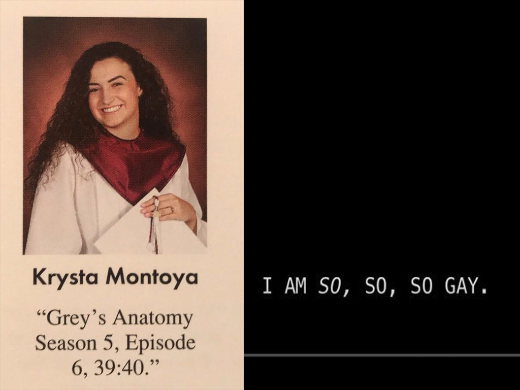 1024x768 Teen Used 'Grey's Anatomy' to Write a Hidden Message in Senior Quote
