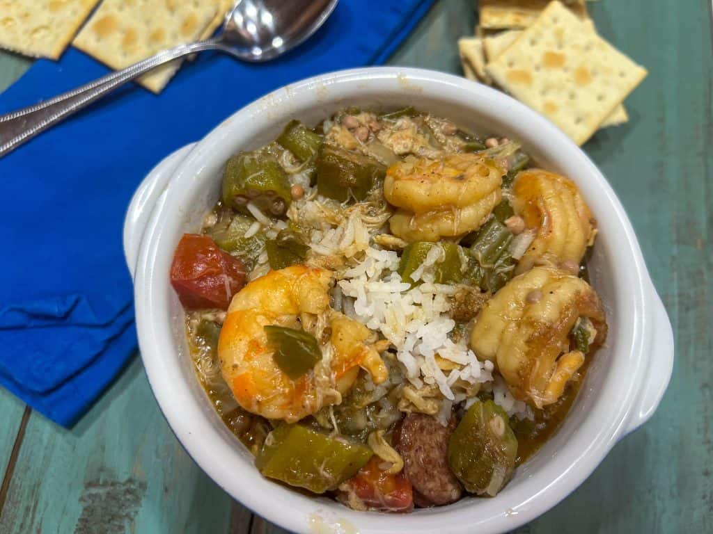 1024x768 Shrimp and Crab Gumbo AKA Seafood Gumbo. Syrup and Biscuits