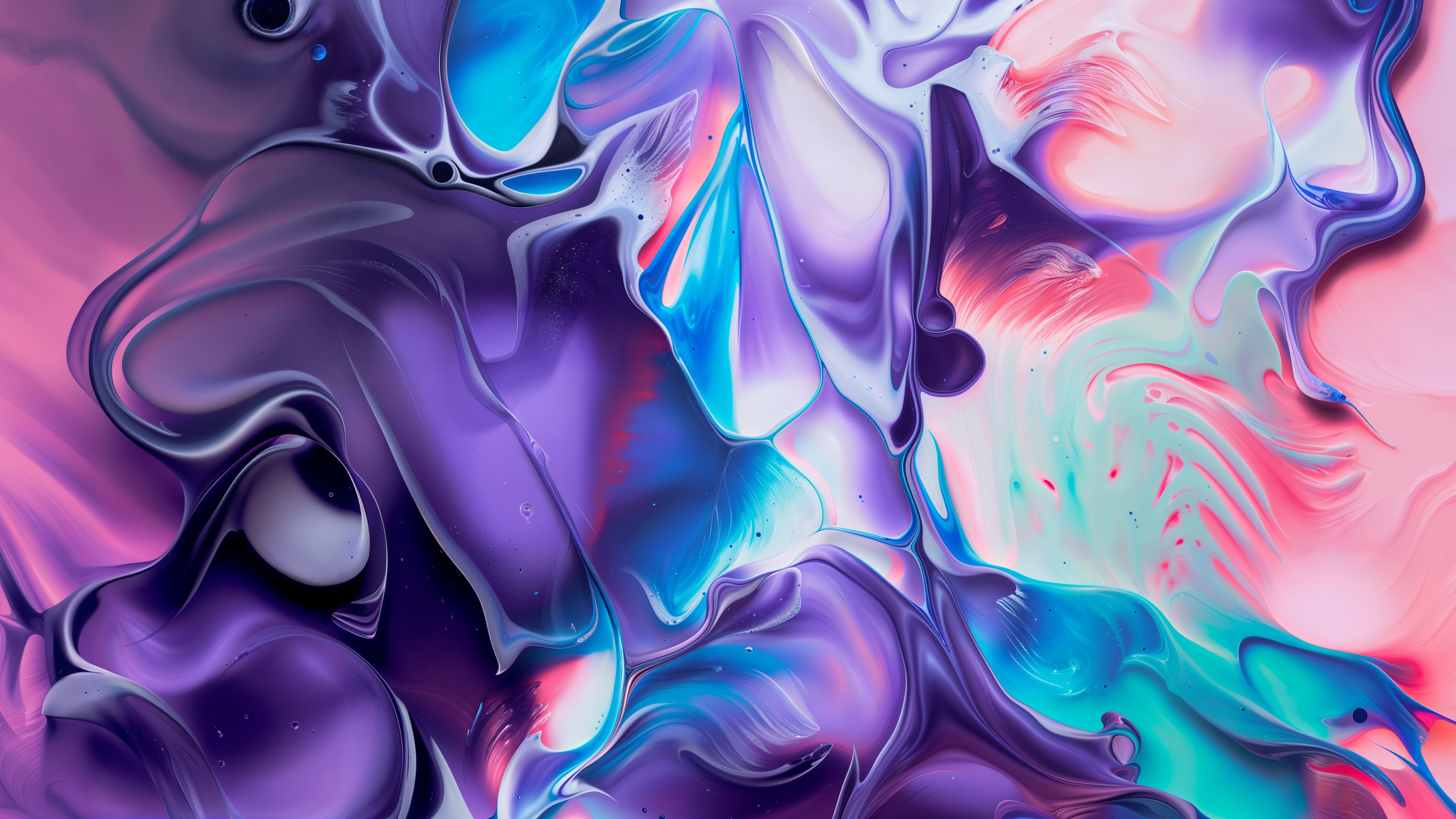 3840x2160 Fluidic Wallpaper 4K, Ultrawide, Purple abstract, 5K