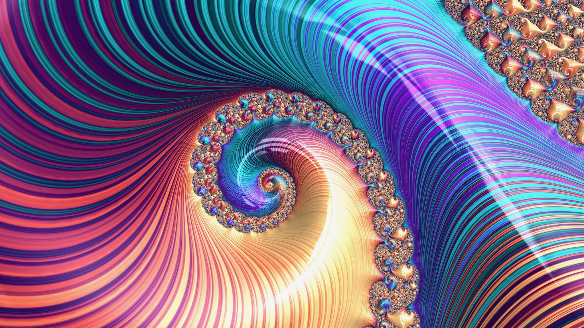 2048x1152 Download Wallpaper 2048x1152 Fractal, Spiral, Pattern, Twisting, Multi Colored Ultrawide Monitor HD Background