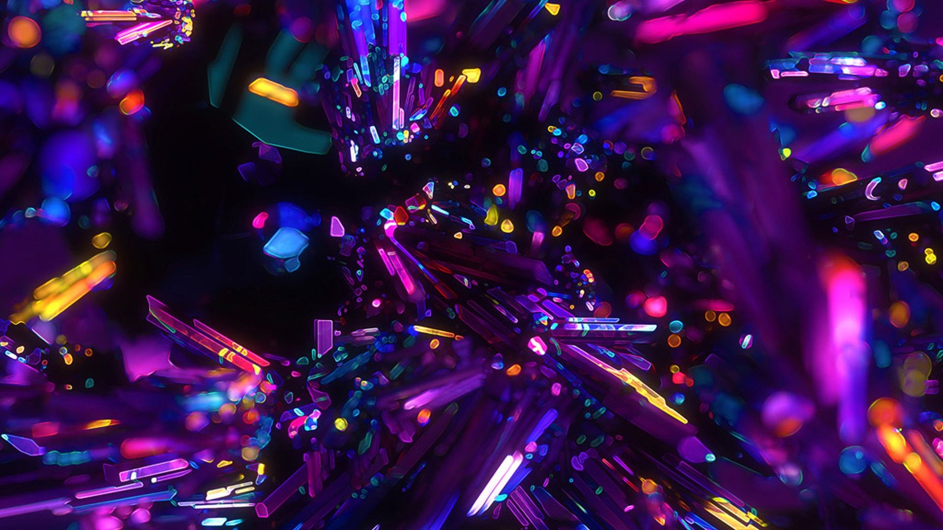 1920x1080 Colorful Lights Purple Background Abstraction HD Abstract Wallpaper