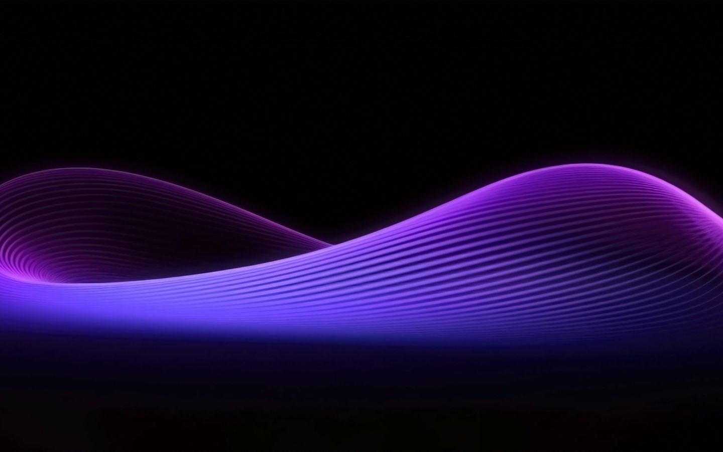 1440x900 Download Neon wave, Abstract, Gradient, Waves, Black Background, OLED, Ultrawide, Amoled Wallpaper in 1440x900 Resolution