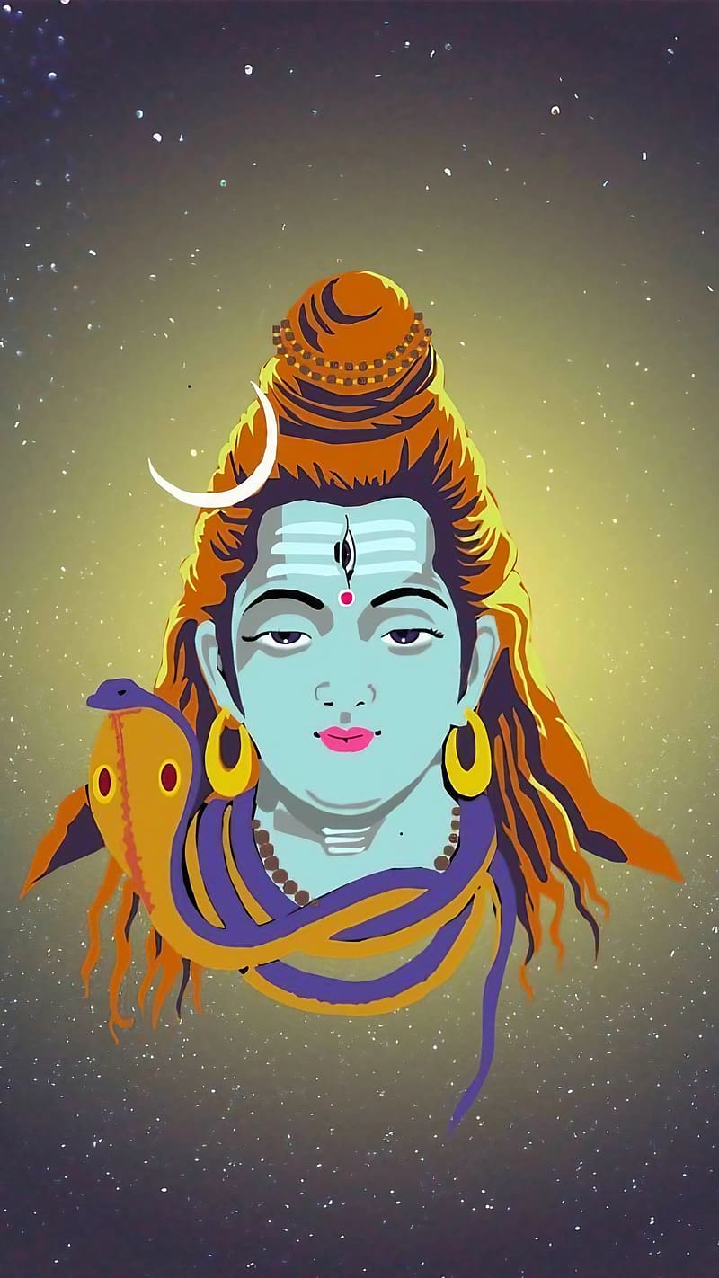 800x1422 Cute Mahadev, vector art mahadev, vector art, mahadev, lord, god, bhakti, devtional, HD phone wallpaper
