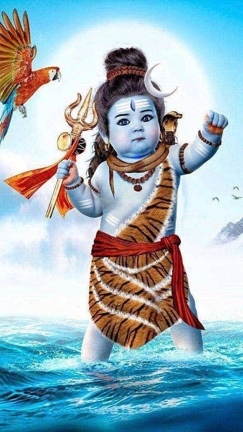 800x1422 Bhole Baba Ki, Cute Baby Lord Shiva, mahadev, god, HD phone wallpaper