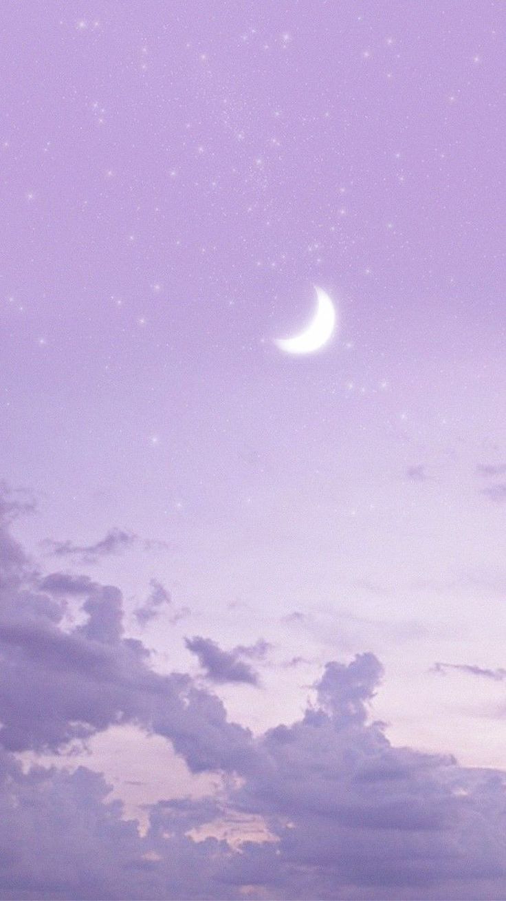 736x1309 Purple Wallpaper Phone. Light Purple Aesthetic. Dreamy night sky inspiration, Lavender moonlight scenery, Pastel