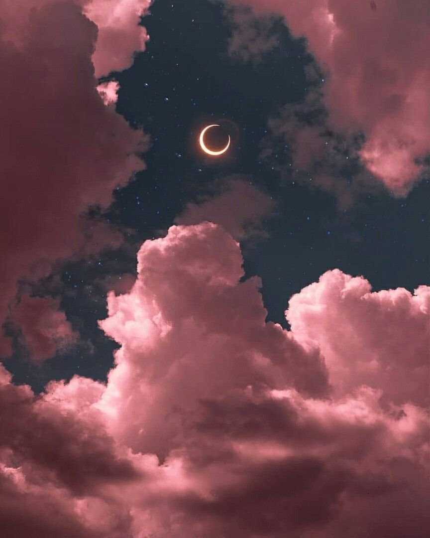 864x1080 Pastel Moon Wallpaper