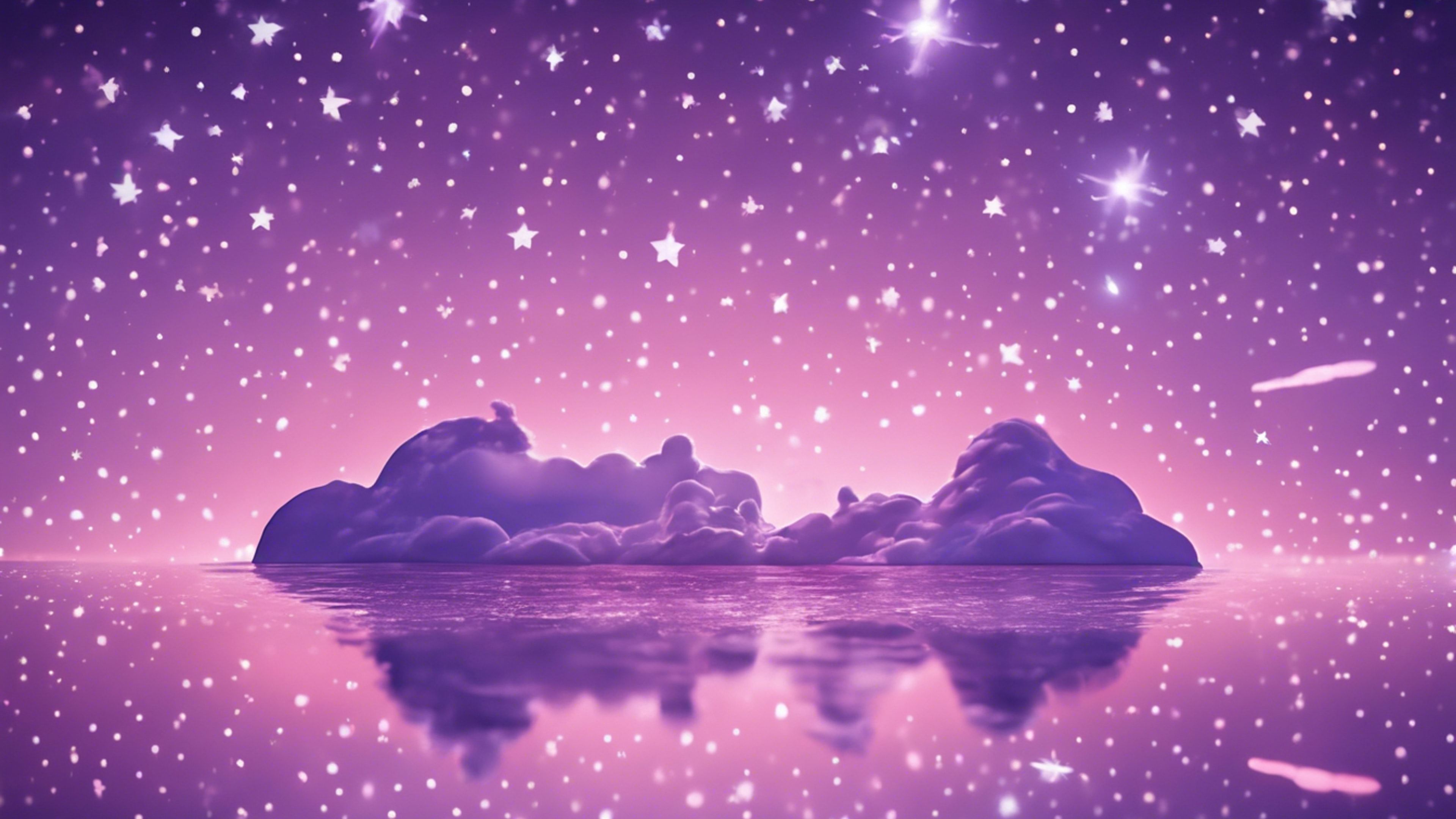 3840x2160 A Twinkling Pastel Purple Night Sky Reflecting A Kawaii Inspired Theme With Cute Star Constellations. Wallpaper [4b9da47b11ae4700a3e4] By Wallpaper HD