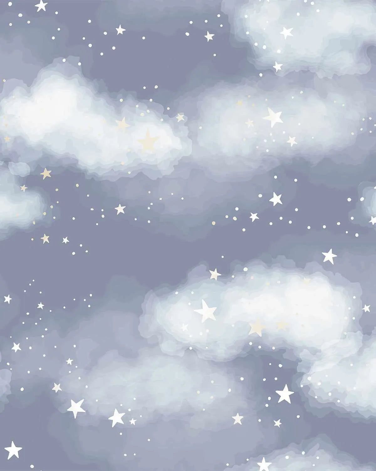 1200x1500 Starry Night Kids Navy Star Nursery Wallpaper Peel & Stick Removable