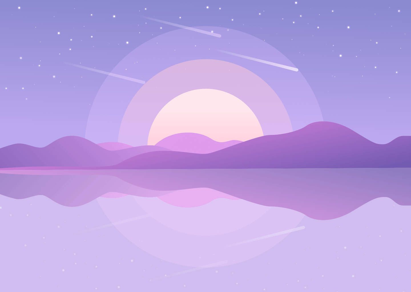1440x1024 Download Night Sky In Blue Pastel Aesthetic Desktop Wallpaper