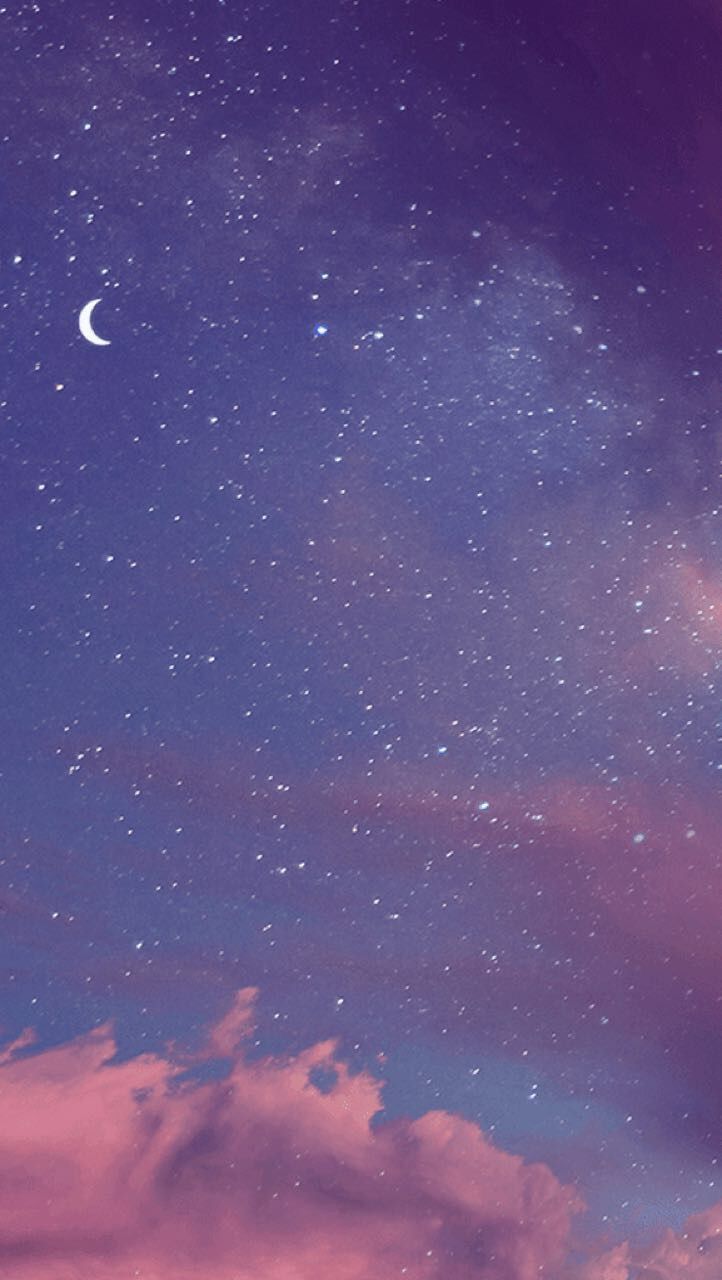 722x1280 Purple Aesthetic Night Sky Wallpaper