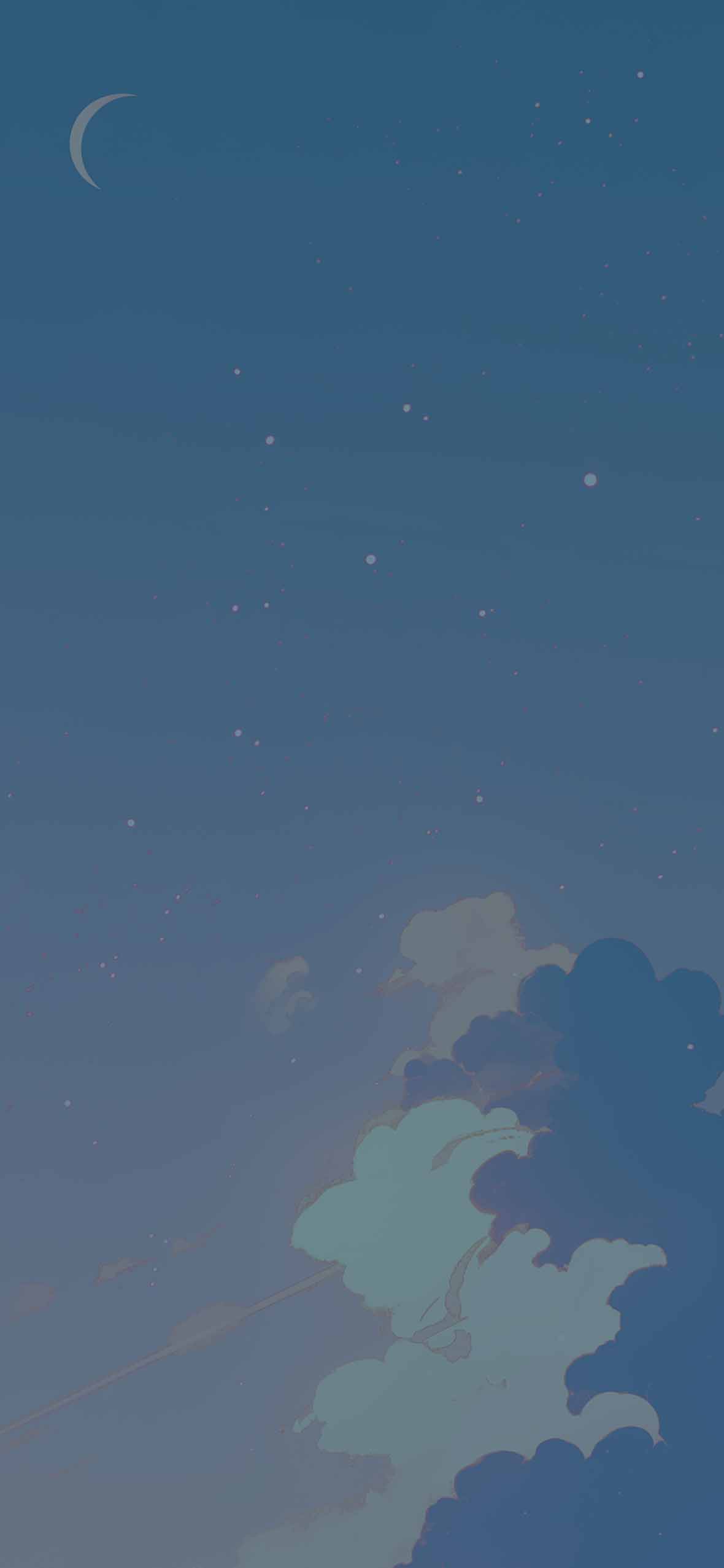 1180x2554 Aesthetic Night Sky Minimalist Clouds Wallpaper