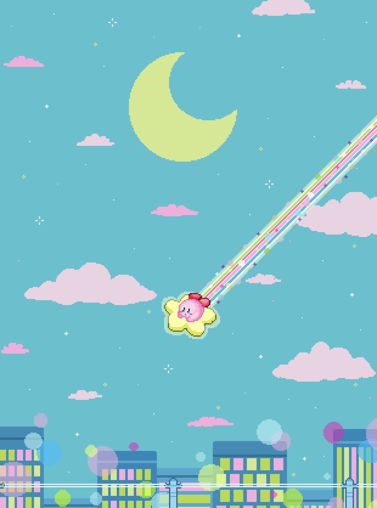 1240x1672 February Wallpaper: Night Ride Cottage Pixel Shop's Ko Fi Shop