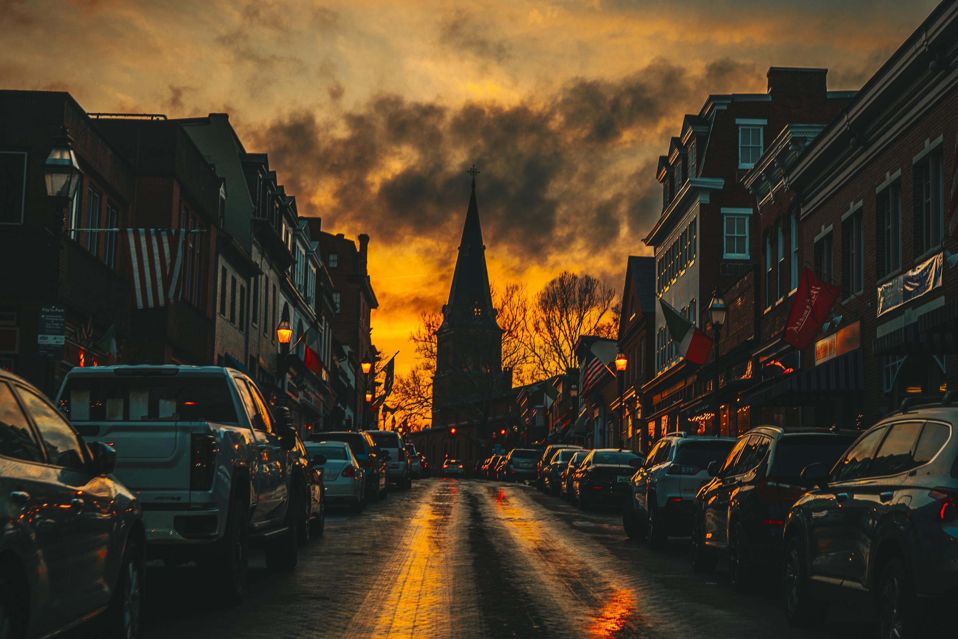 3072x2048 Main Street Annapolis on Fire