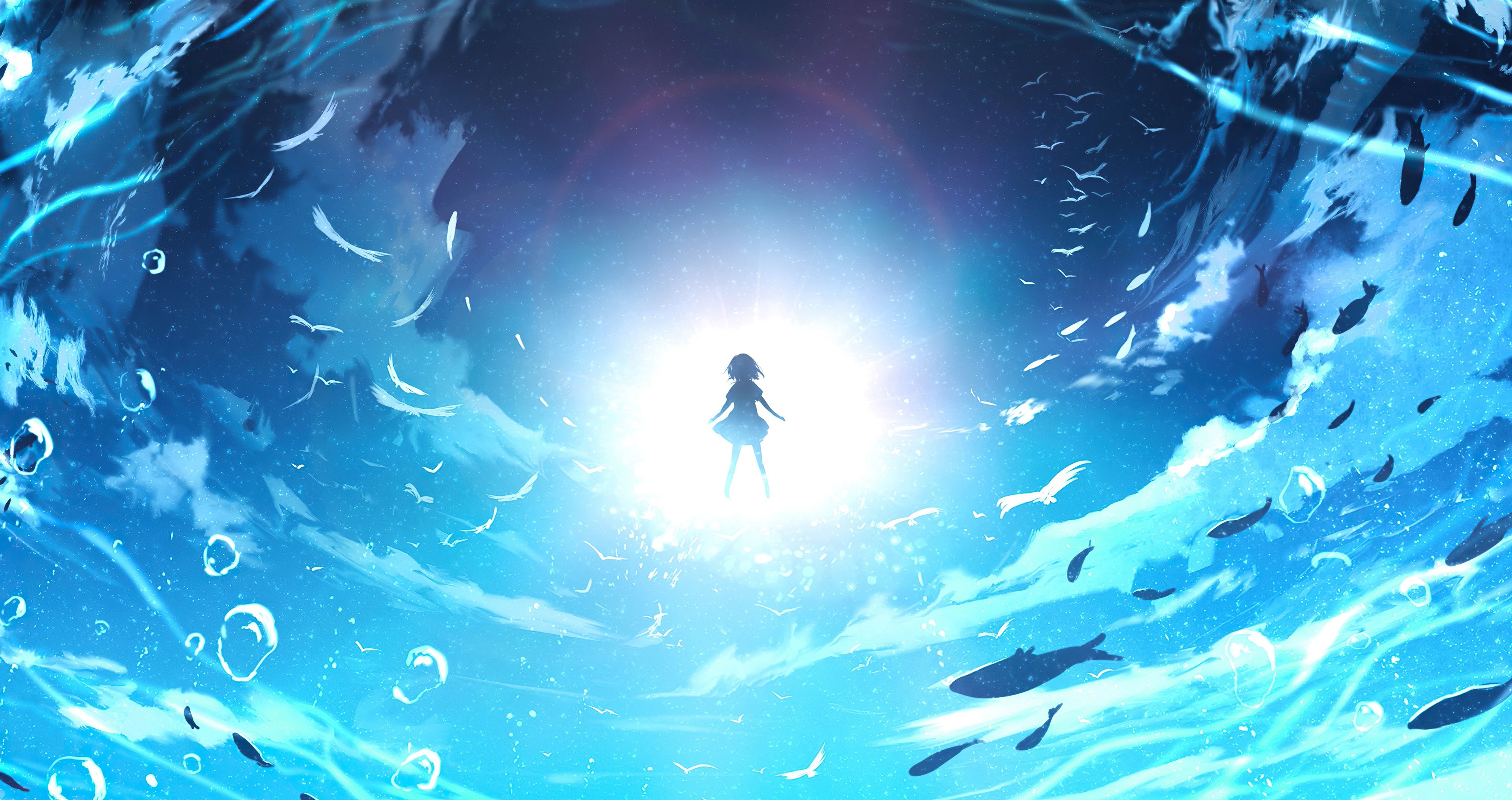 3840x2032 Anime Girl Original Art 4k Wallpaper, HD Anime Wallpaper, 4k Wallpaper , Image, Background, Photos and Picture