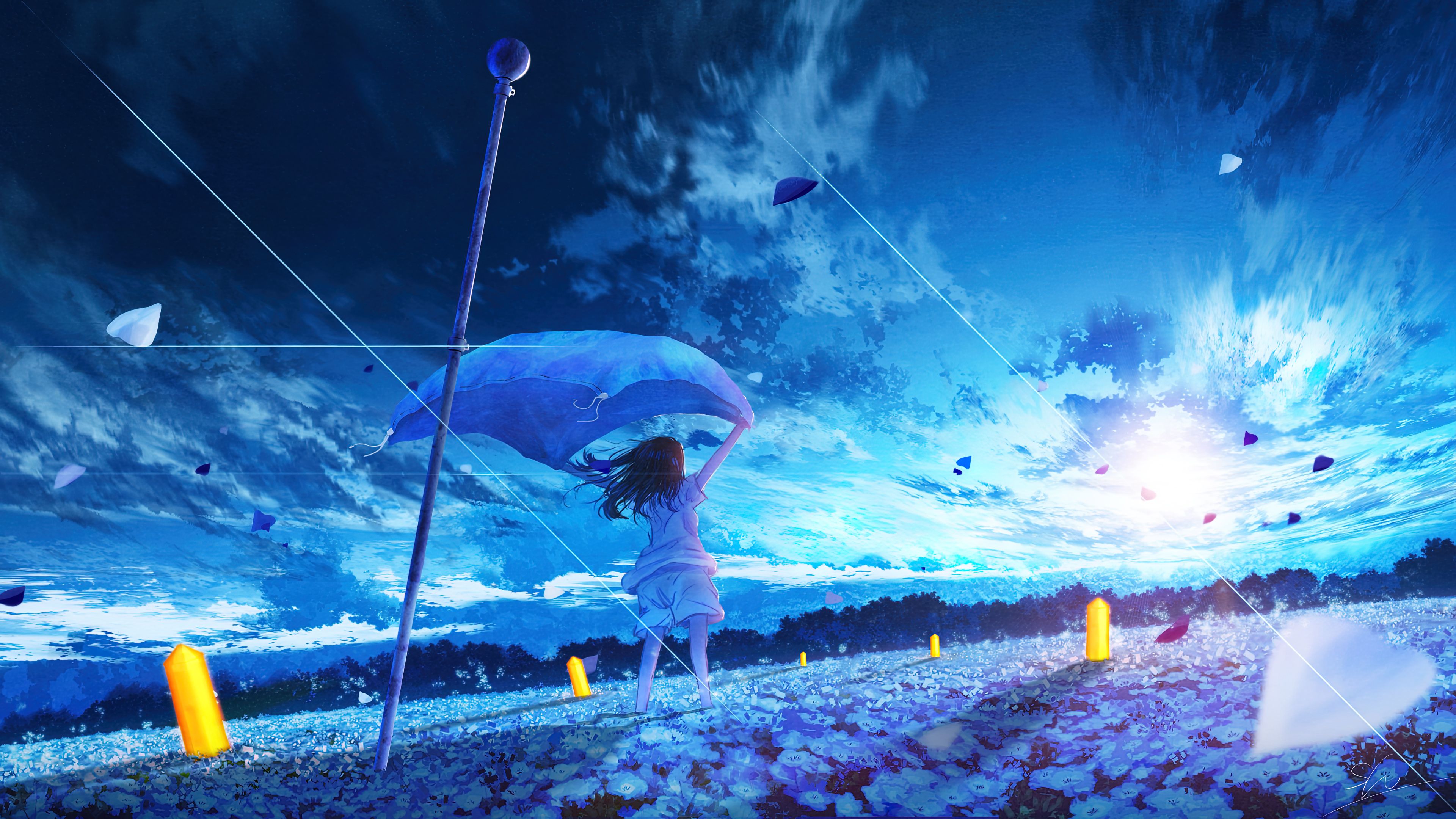 3840x2160 Anime scenery Wallpaper and Background