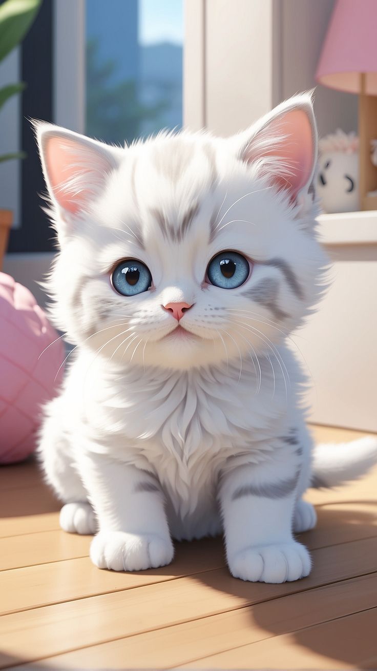 736x1307 Cute Baby Cat Wallpaper for Your Phone