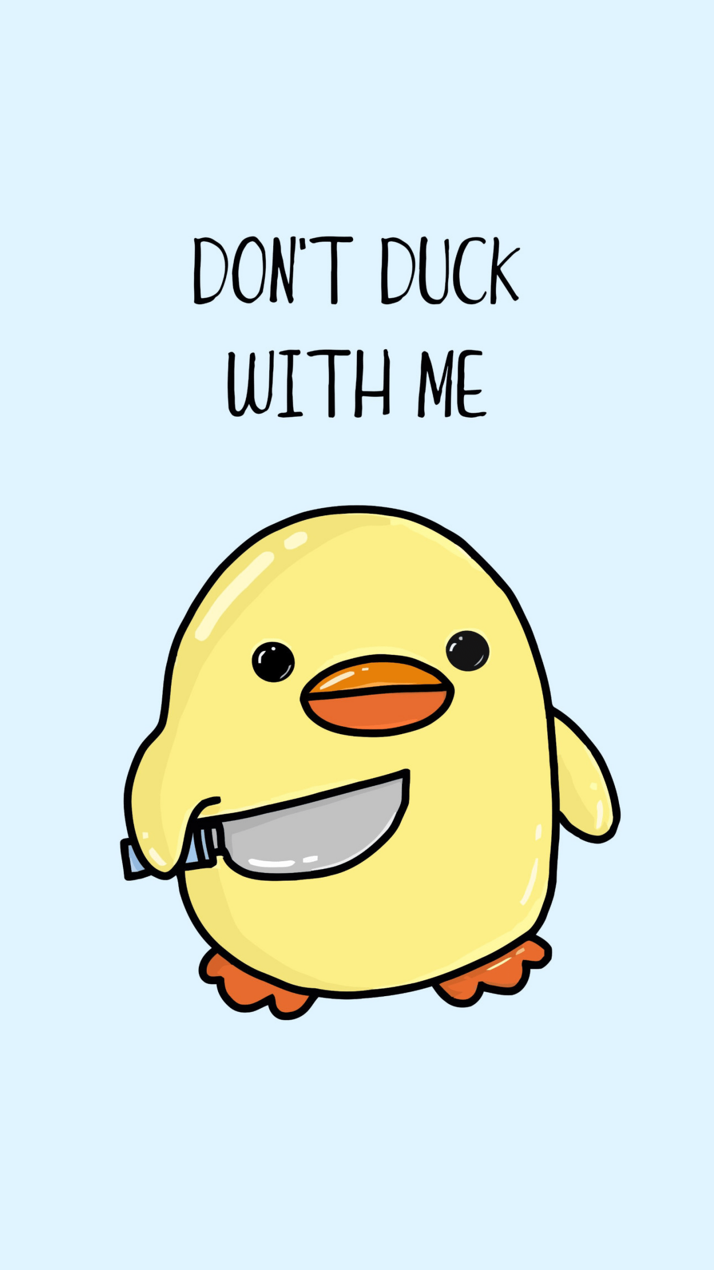 1440x2560 Cute duck Wallpaper 4K, Cute warning, 5K
