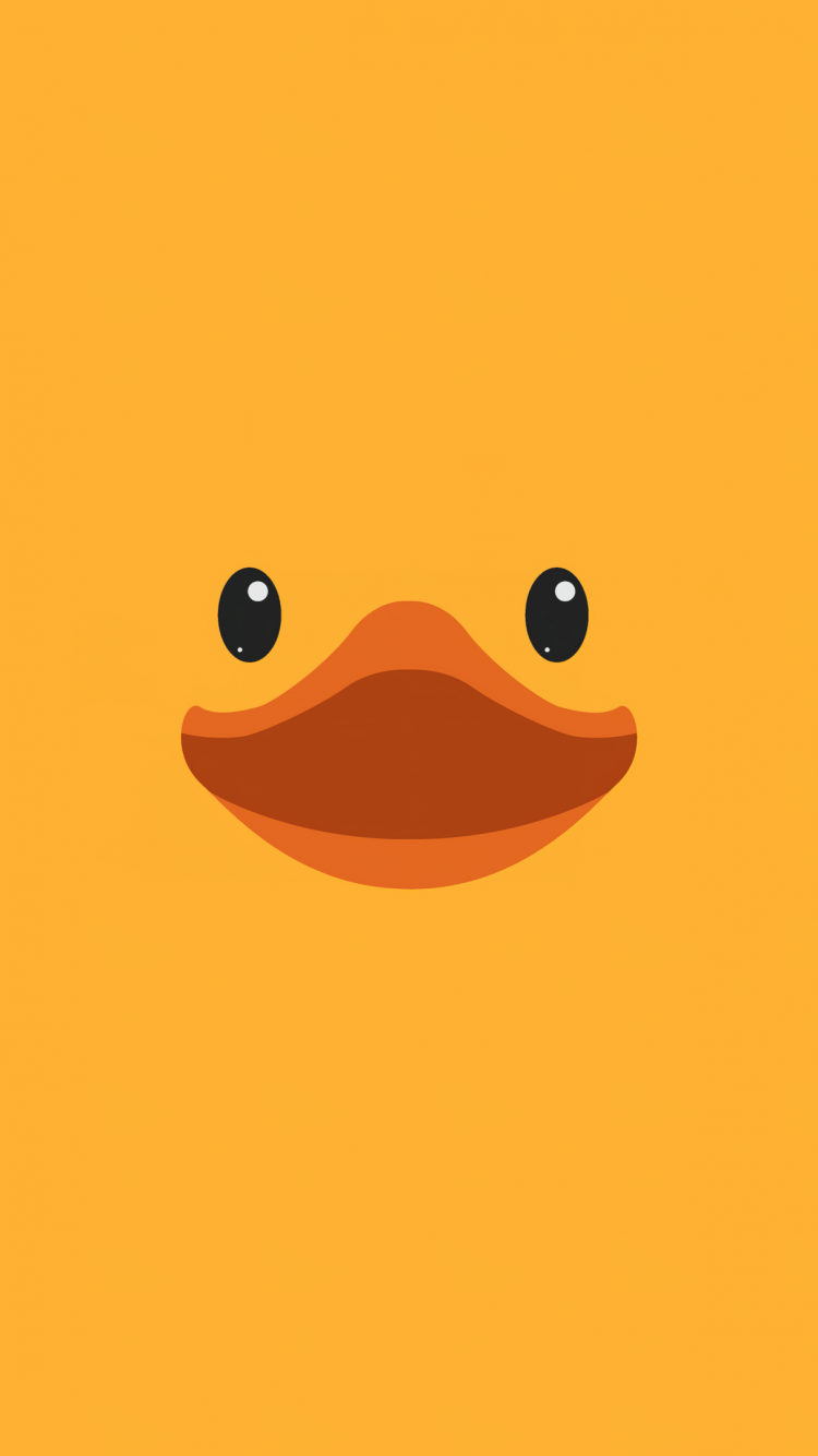 750x1334 Cute duck Wallpaper 4K, Rubber Ducky Day, Duck face