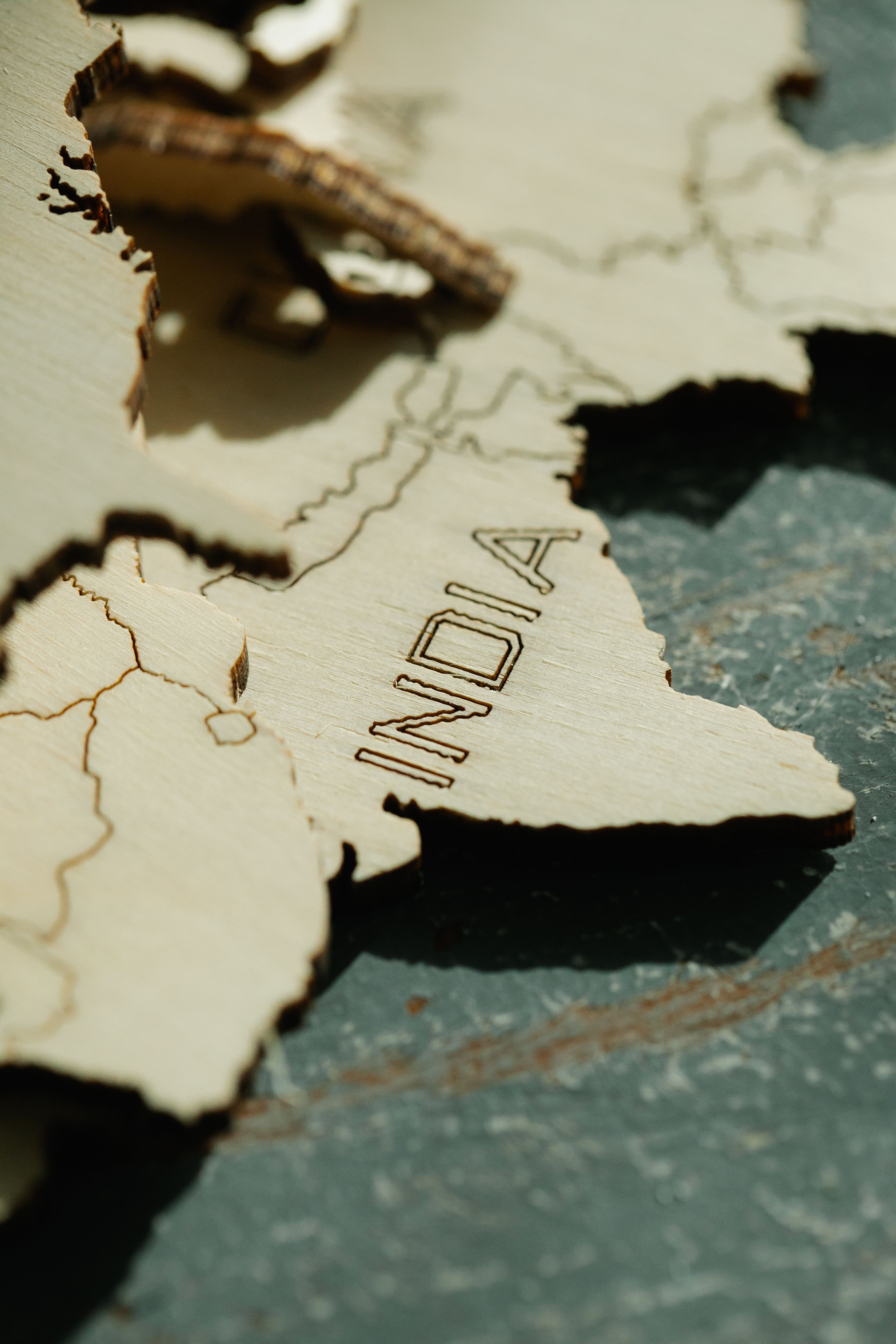 3360x5040 Close Up Of Piece Of A World Map · Free