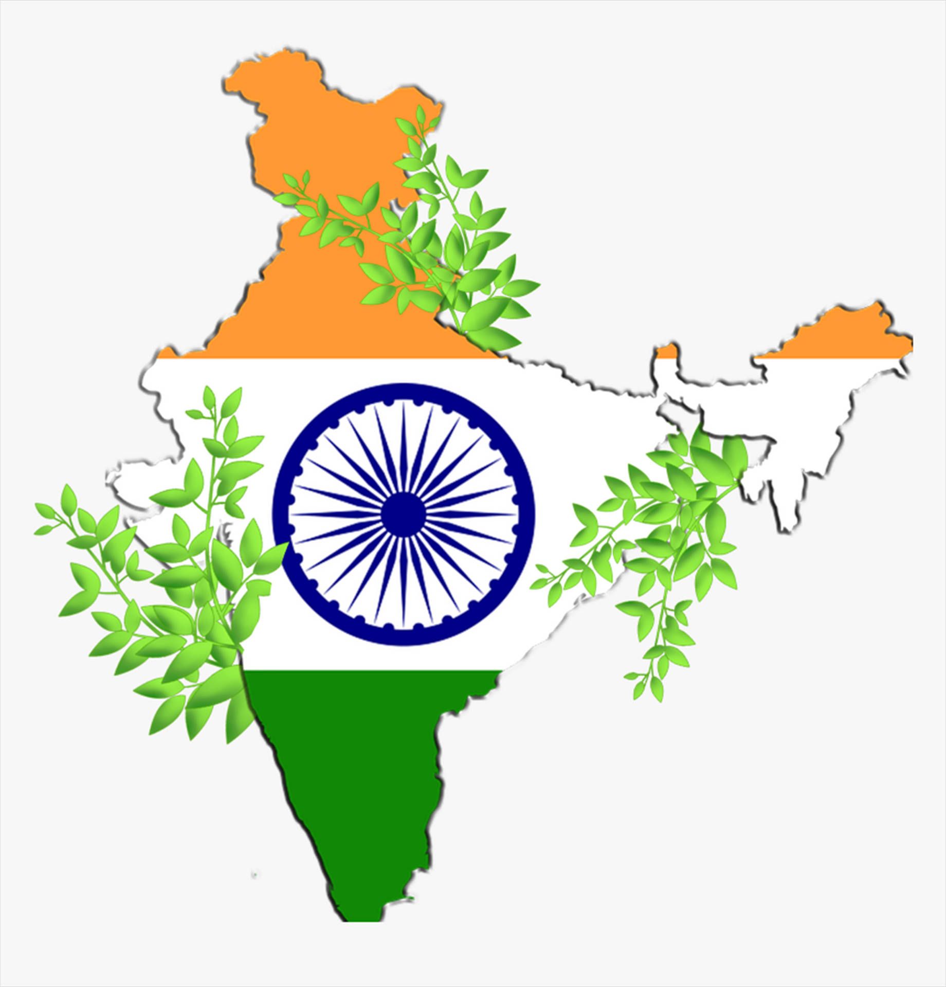 1840x1920 India Map Wallpaper