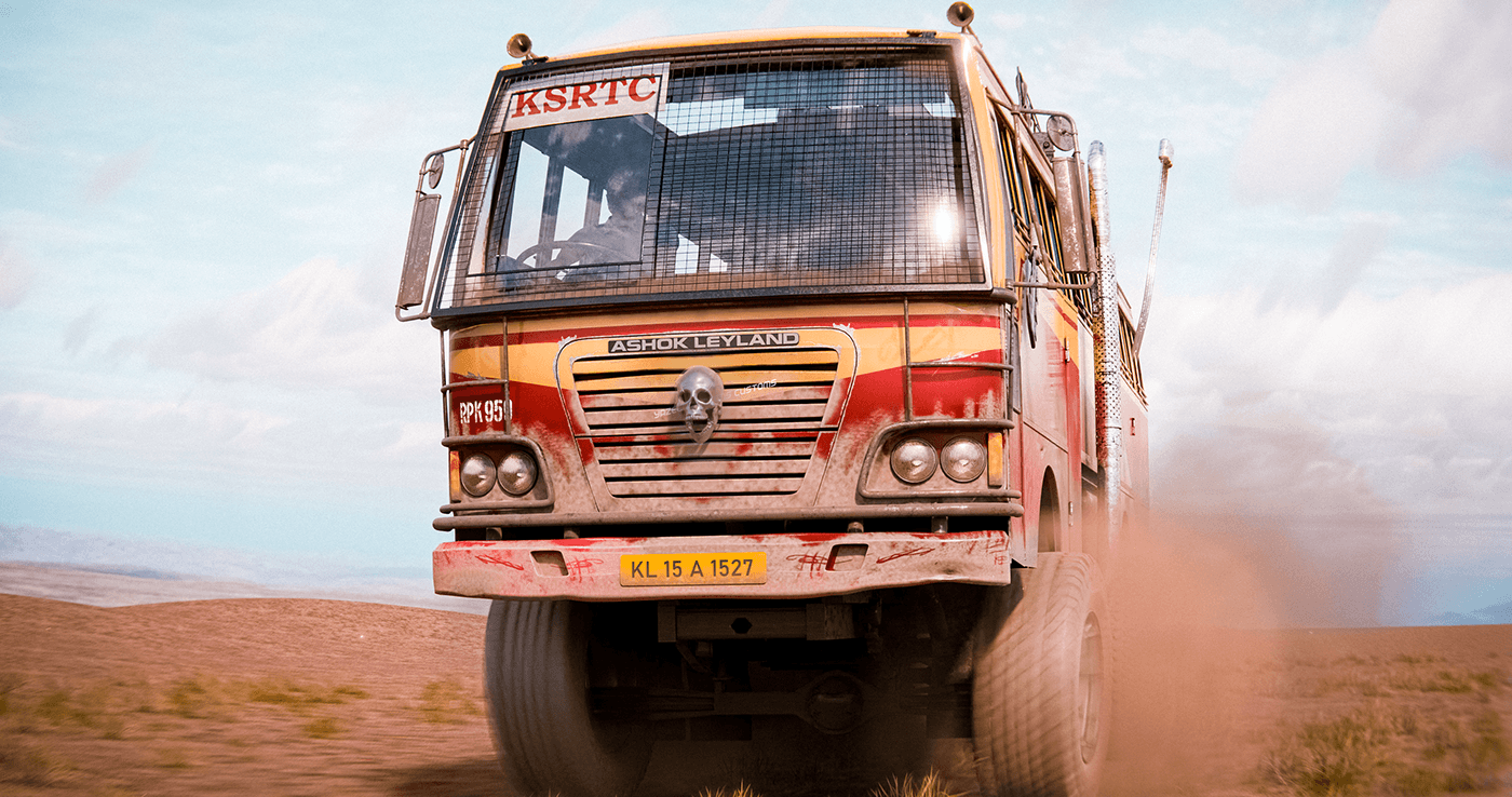 1400x738 KSRTC Mad Max Bus CGI - Behance