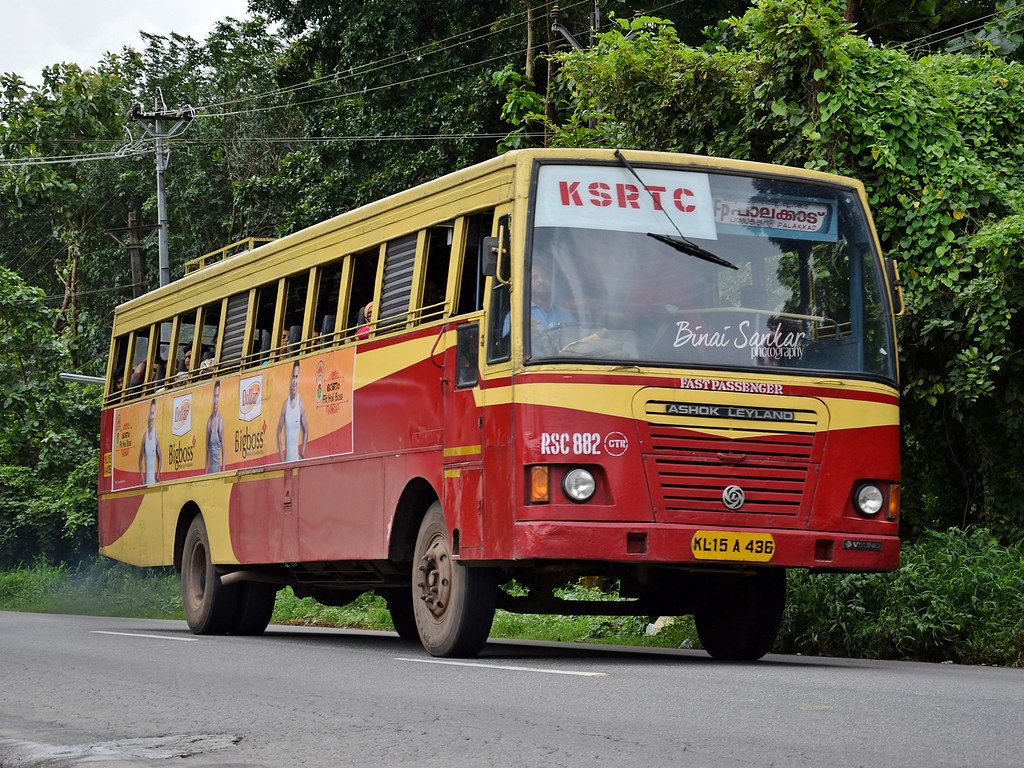 1024x768 KSRTC. Fast Passenger Bus KL 15 A 436 (RSC882) Of Chittur D