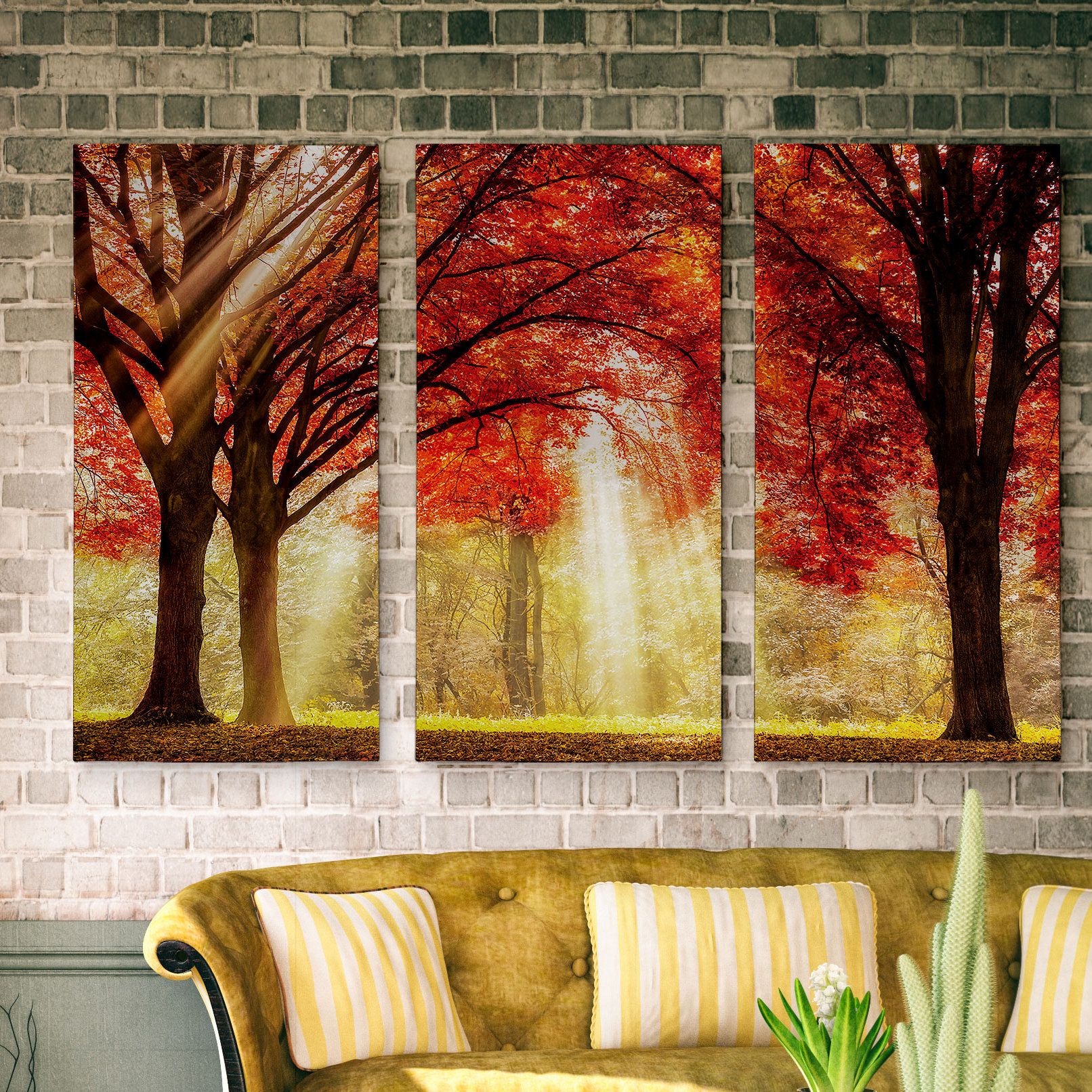 1612x1612 Charlton Home® A Premium 'Everland' Multi Piece Image On Canvas