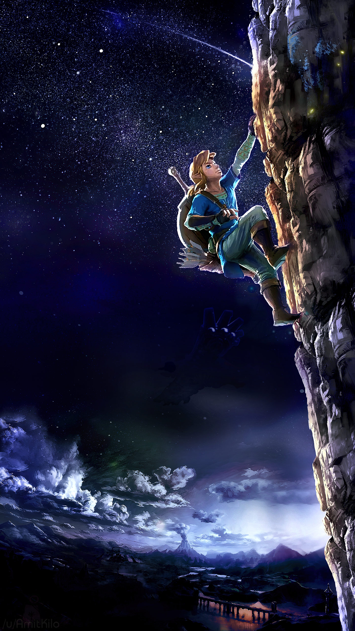 1440x2560 2K Breath Of The Wild Wallpaper Cycle, Night Mode, Vertical, Night Time, Dark Mode, Dark Wallpaper, Zelda, Link