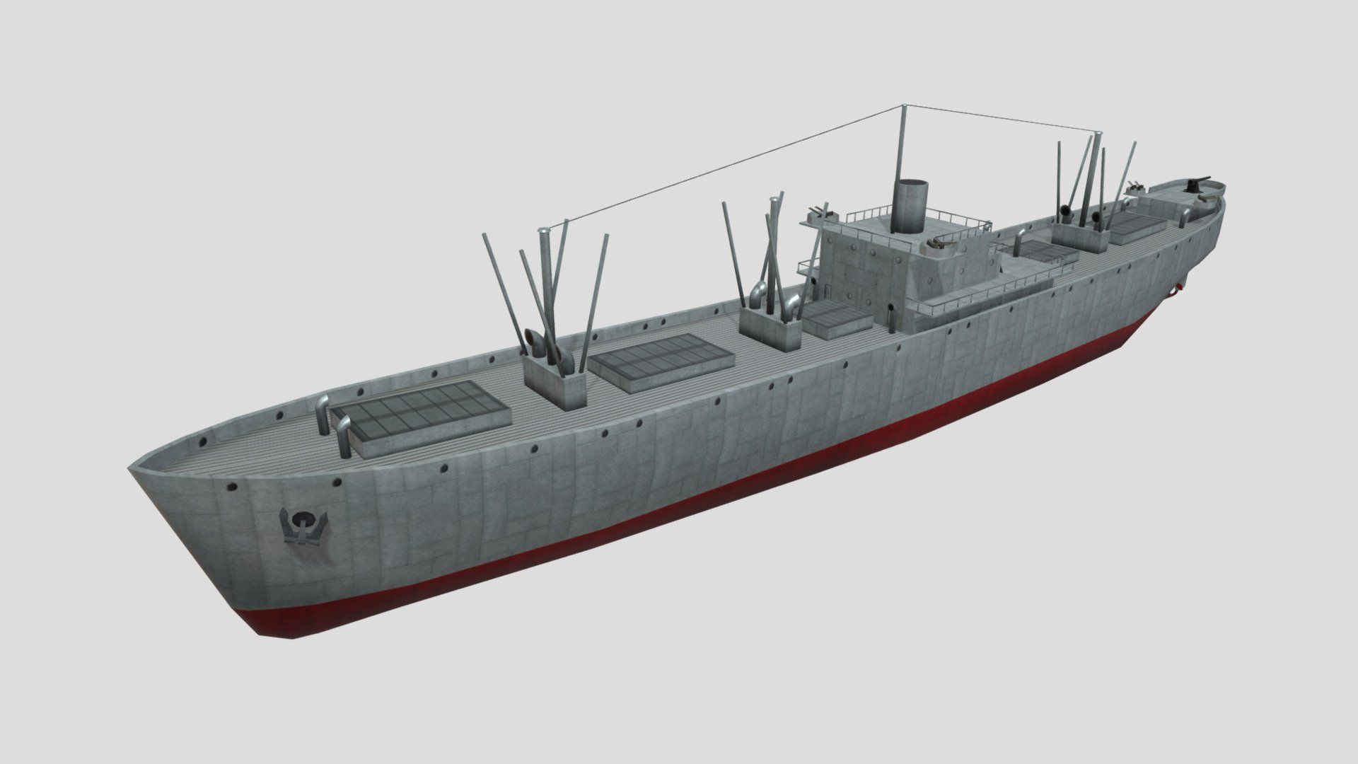 1920x1080 US Liberty Freighter EC2 S C1 Low Poly Asset Model By Area1 [1aaacd8]
