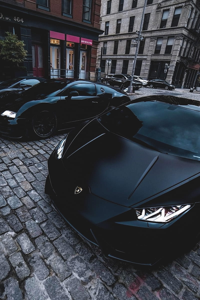 800x1200 Modern cars, araba, black, car, city, dark, lamborghini, plus, HD phone wallpaper