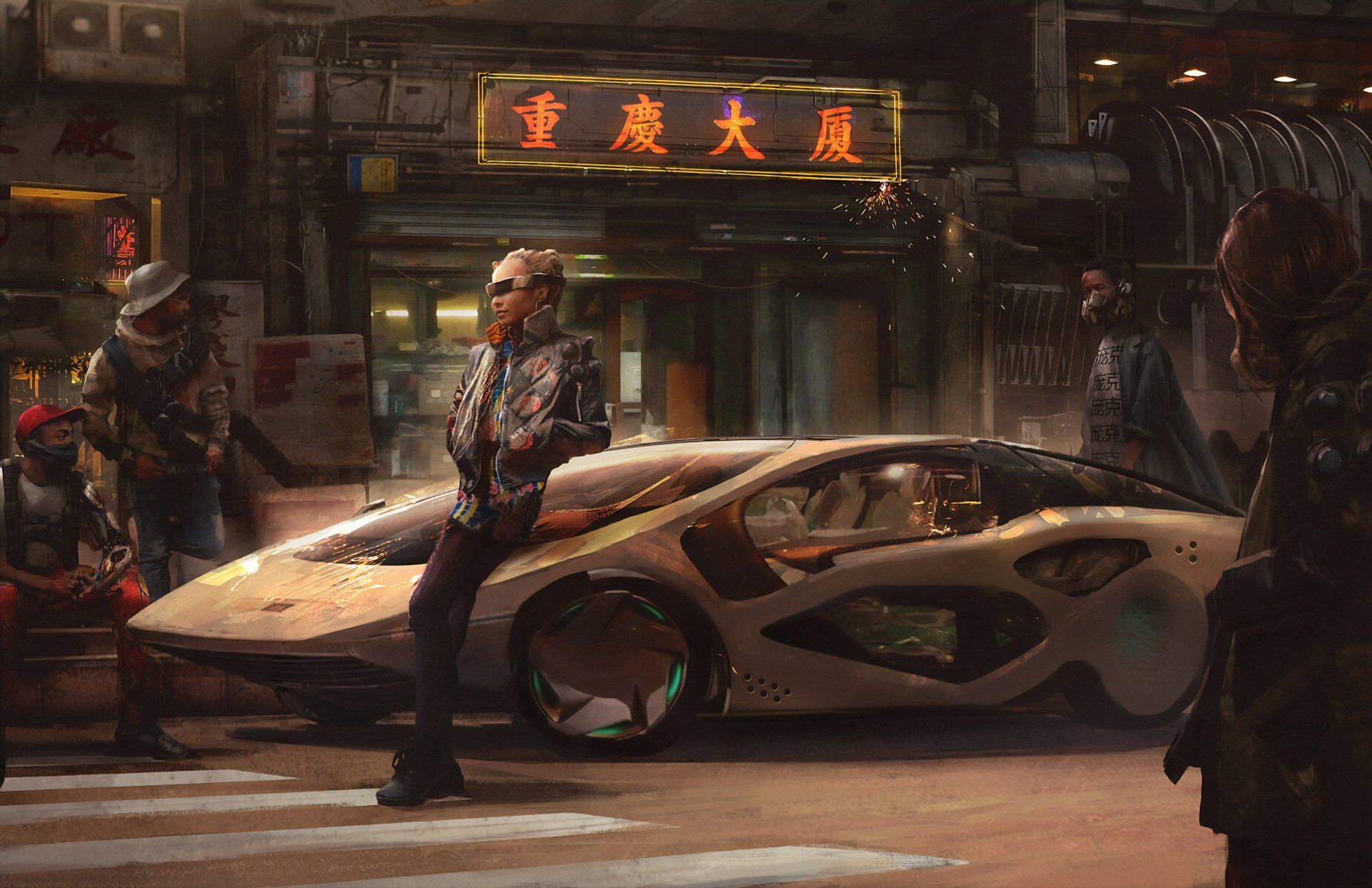 1920x1243 Cyberpunk 2077 Futuristic Car Ultra HD Wallpaper