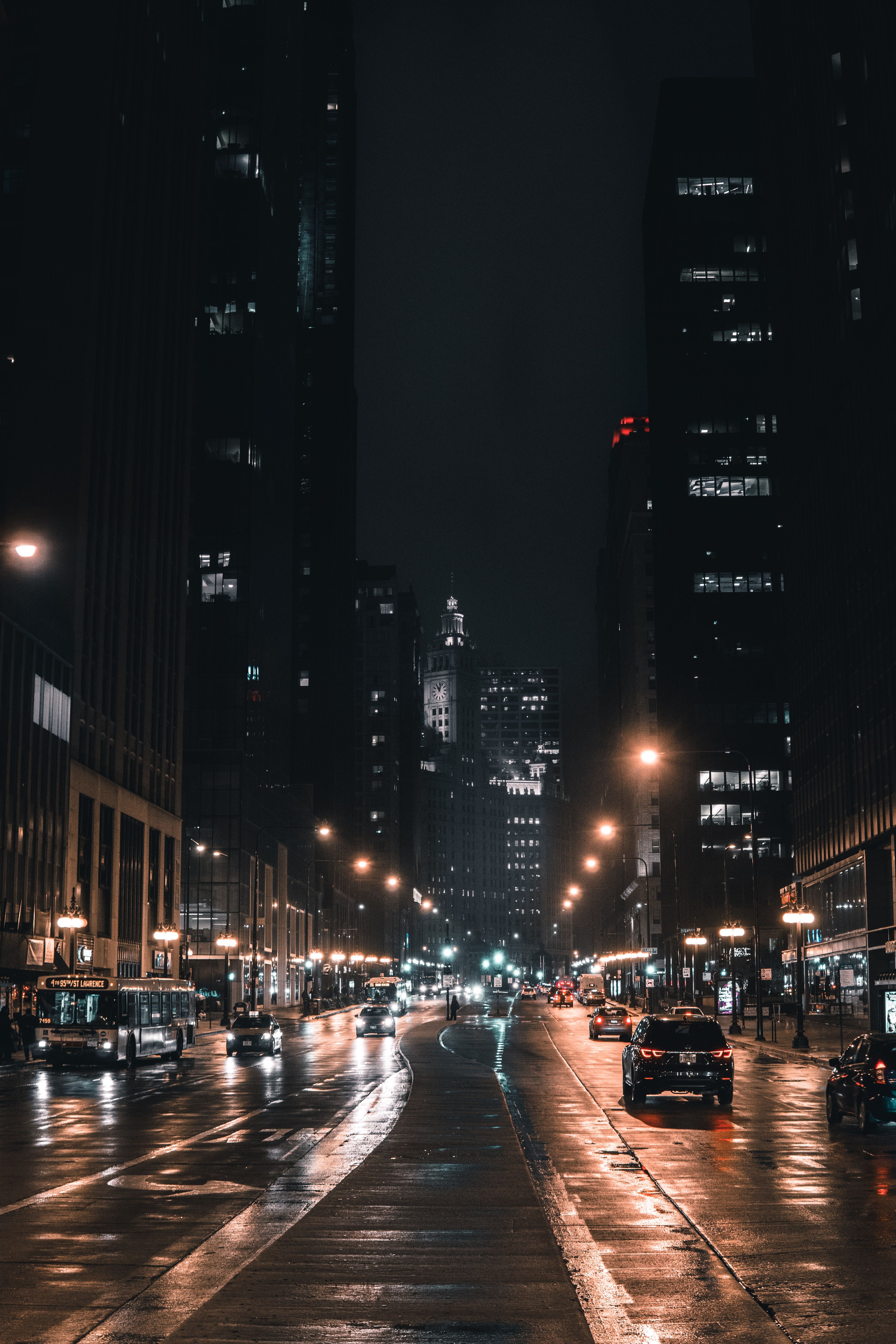 4000x6000 Wallpaper Cars on Road During Night Time, Background Free Image