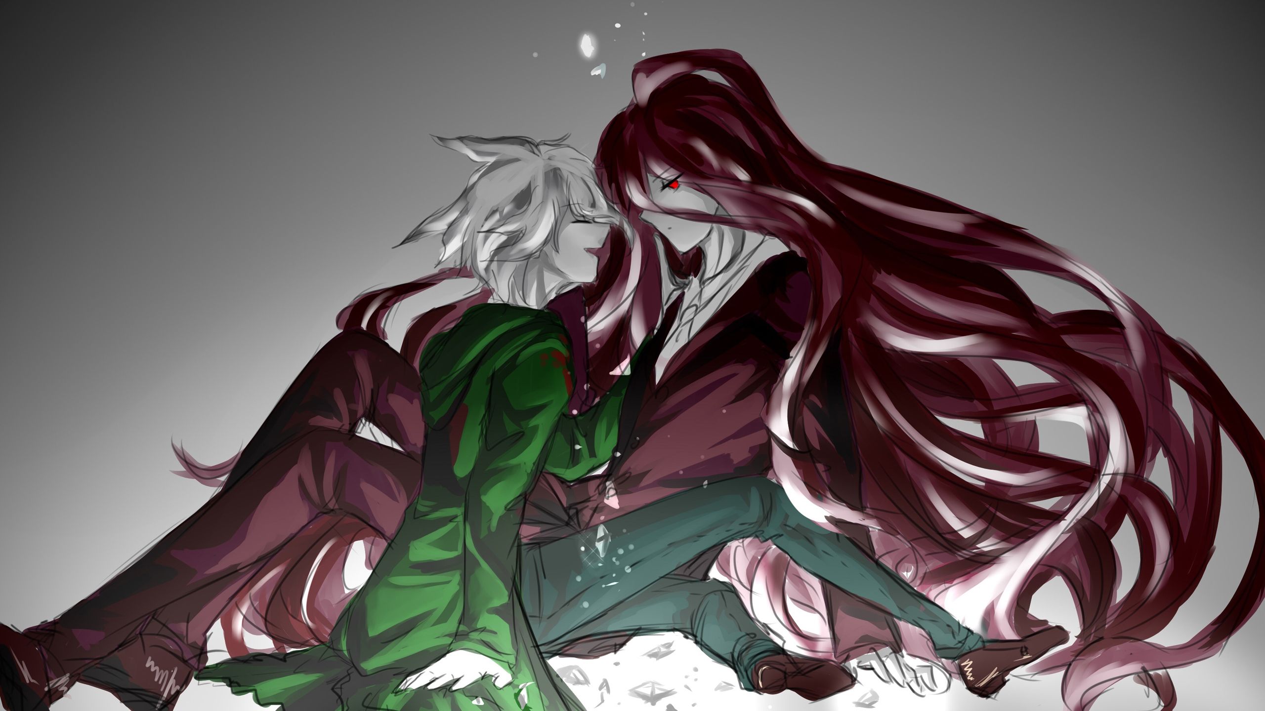2560x1440 Izuru Kamukura Nagito Komaeda Danganronpa 2 Goodbye Despair HD Danganronpa Wallpaper