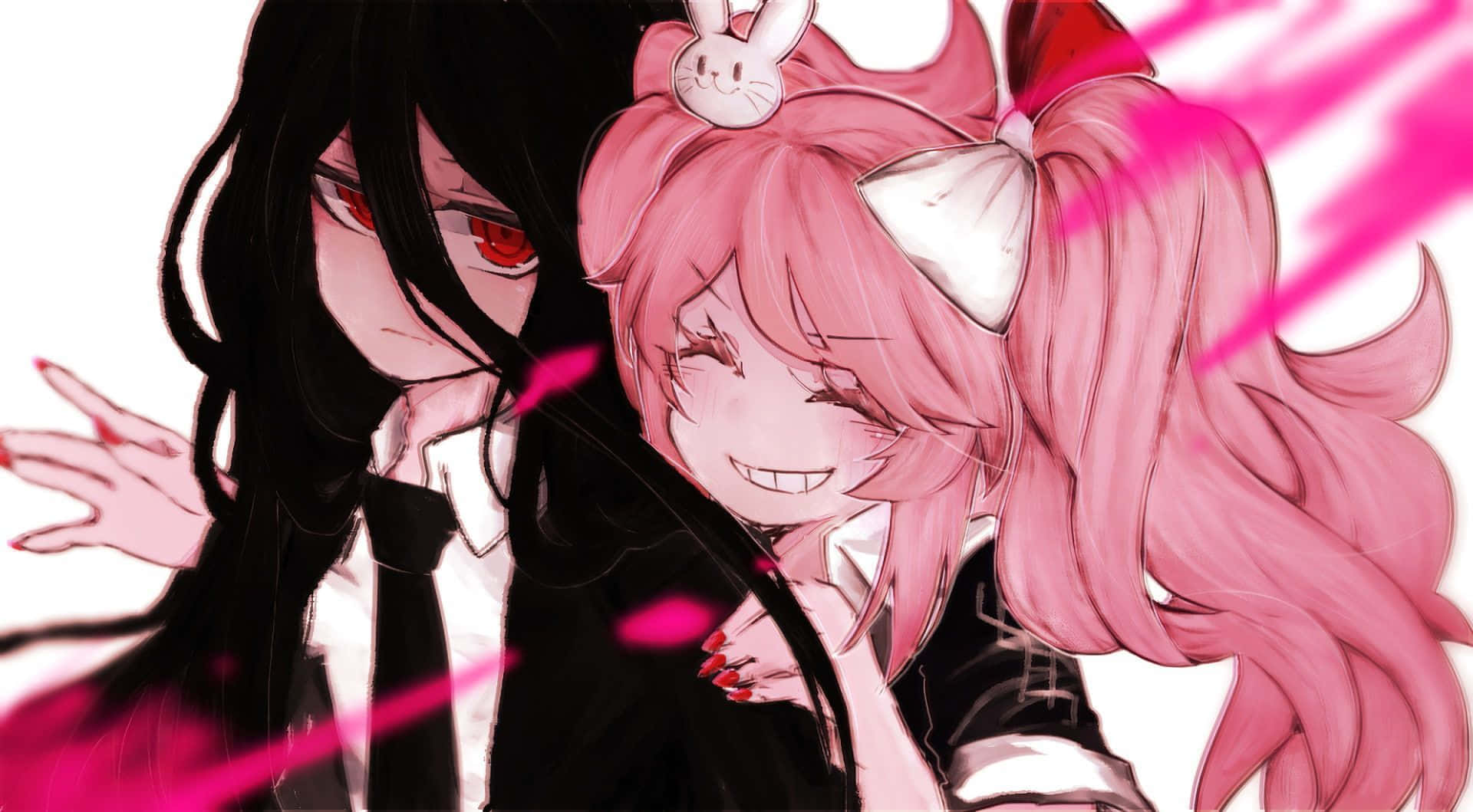 1920x1059 Download Danganronpa 2 Goodbye Despair Junko Izuru Hugging Wallpaper