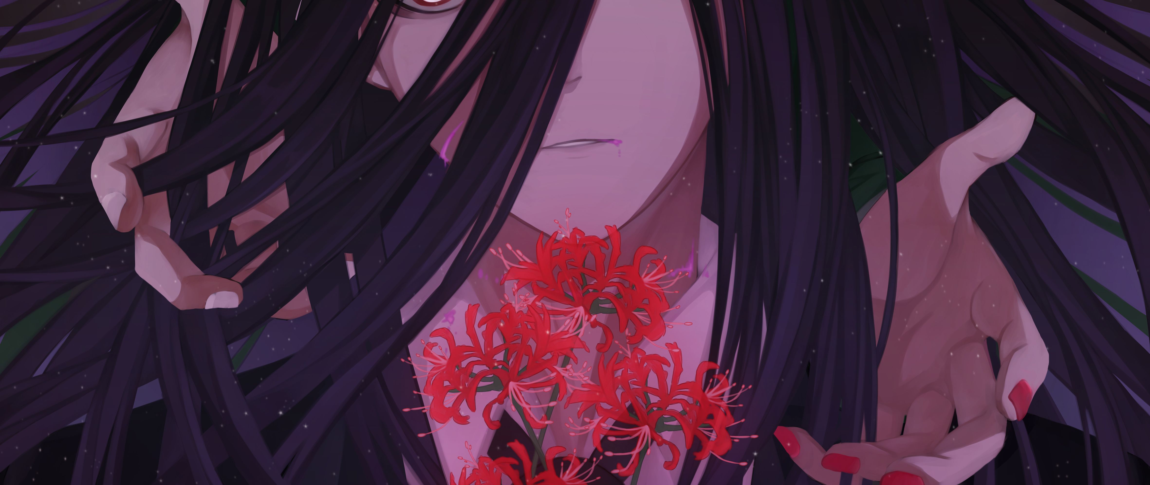 4724x1995 Wallpaper Miko Anime Girl, Miko, Anime, Anime Art, Ai Enma, Background Free Image