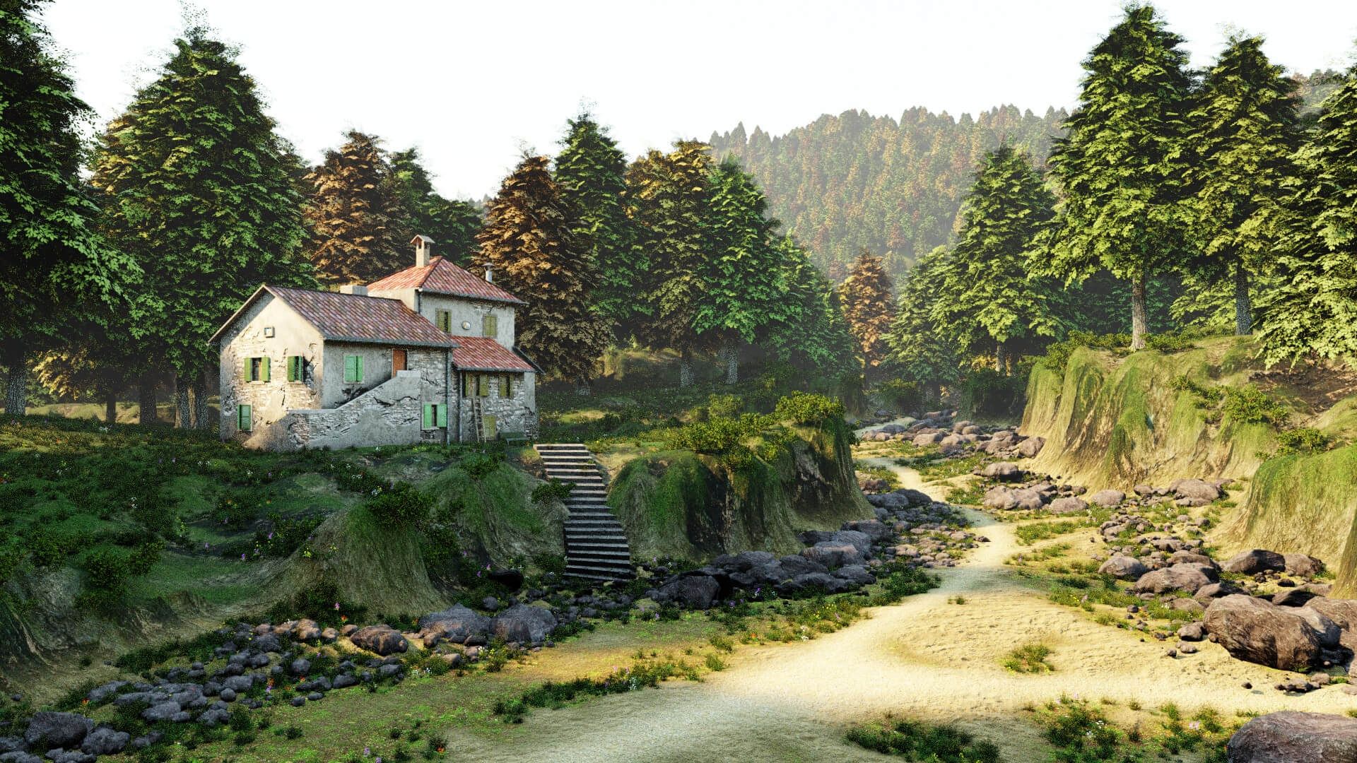1920x1080 The House in The Woods