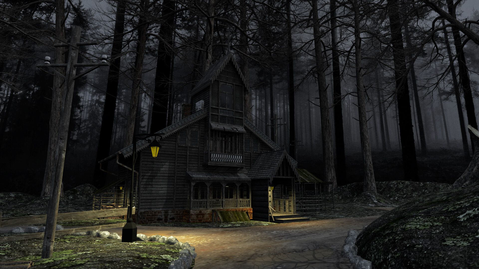 1920x1080 Davit Ganugrava house in the forest