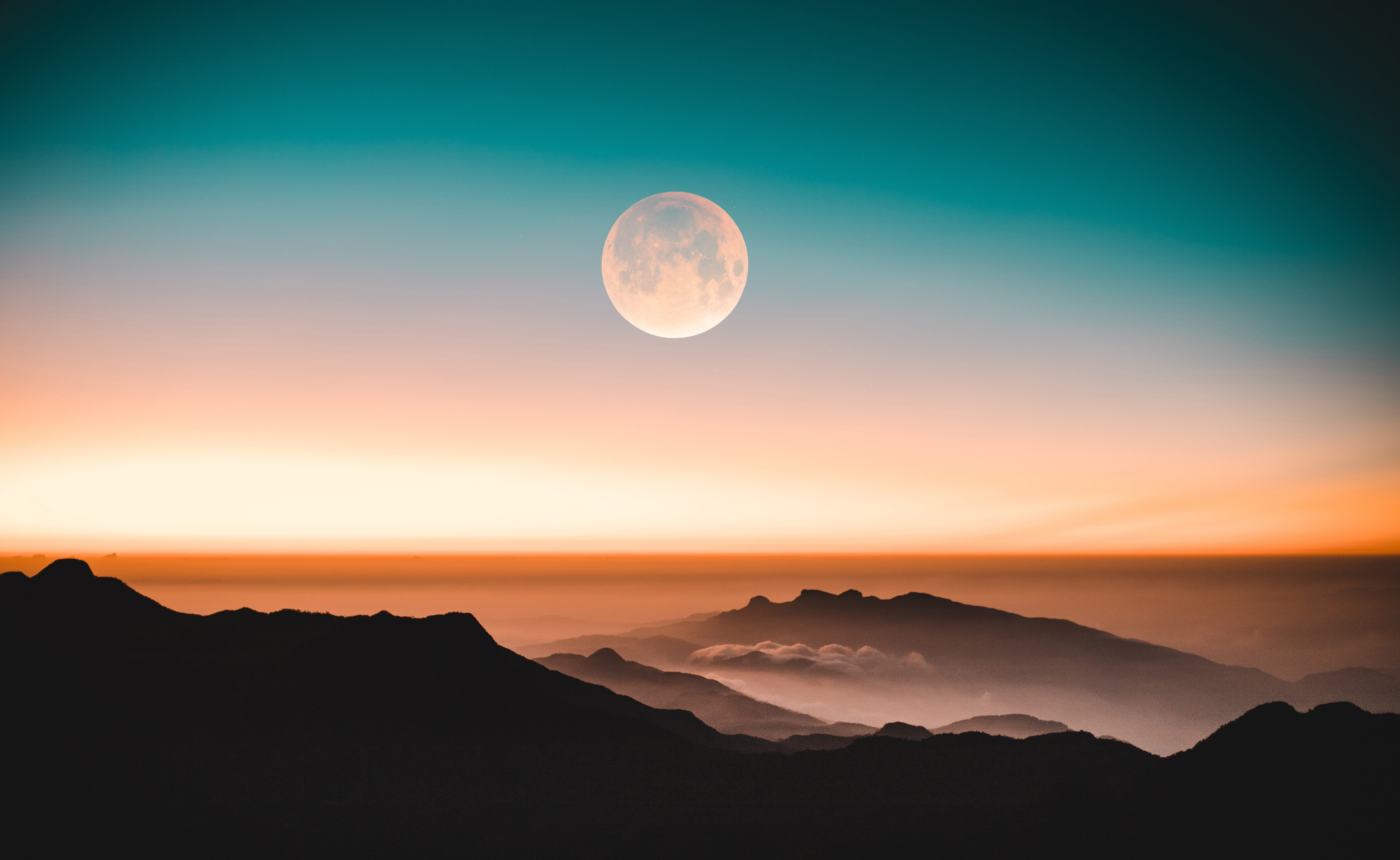 6240x3832 Full Moon Evening In Adam's Peak Wallpaper, HD Nature 4K Wallpaper, Image and Background