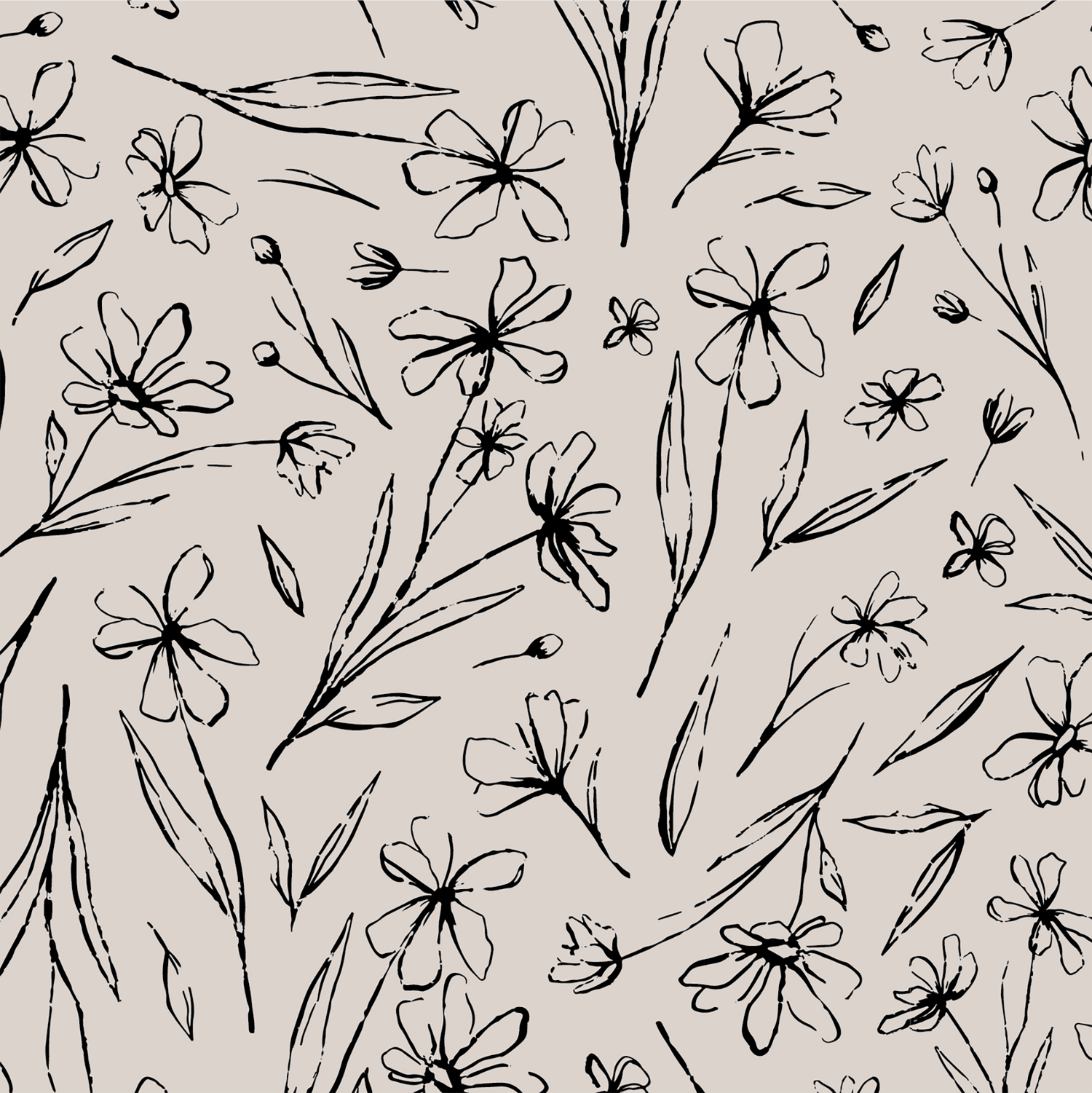 1500x1501 Ditsy Floral Wallpaper Peel and Stick / 2x10