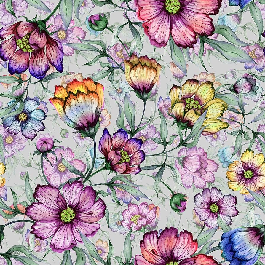 894x894 ReWallpaper Dark Purple Peel and Stick Wallpaper Vintage Green Ditsy Floral Contact Paper Self Adhesive Mural Wall Paper Roll Self Adhesive Removable Waterproof 17.5in X 10ft Blue Gold Petal