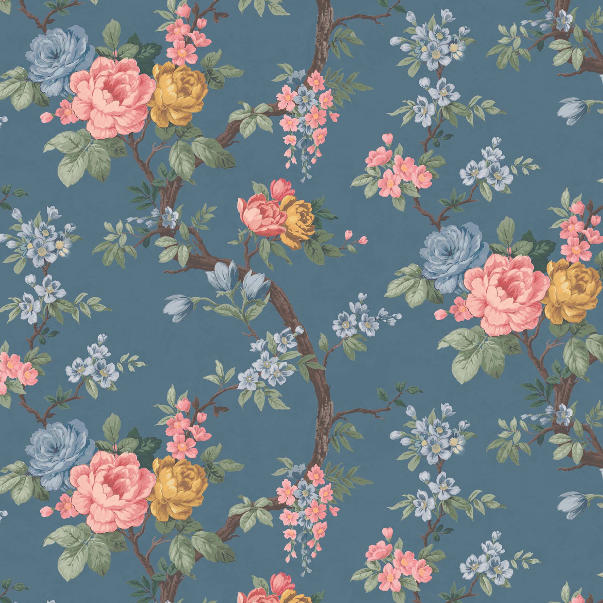 2000x2000 Ditsy Floral Ink Blue Wallpaper