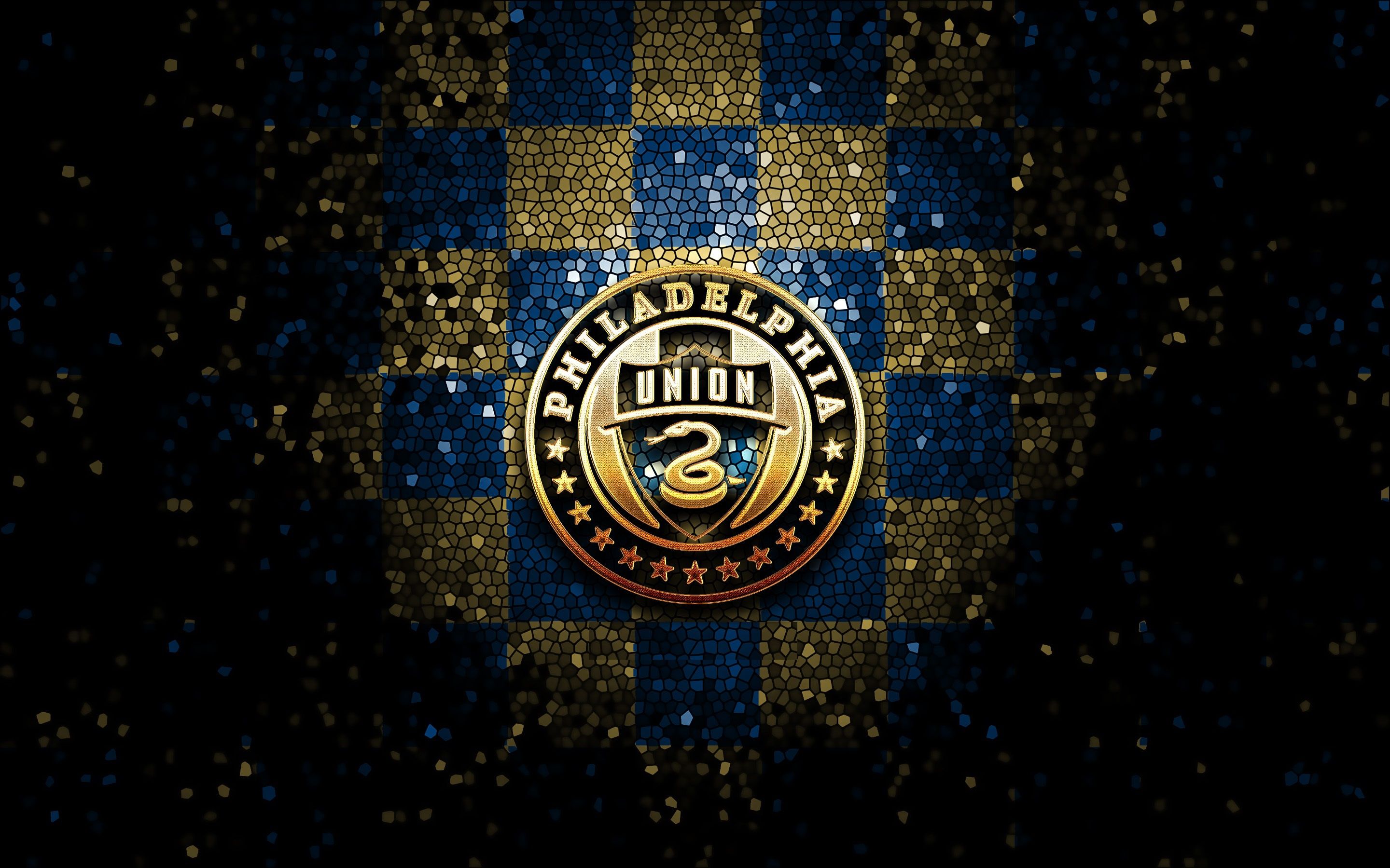 2880x1800 Wallpaper wallpaper, logo, football, Sport, glitter, checkered, MLS, Philadelphia Union for mobile and desktop, section спорт, resolution 2880x1800
