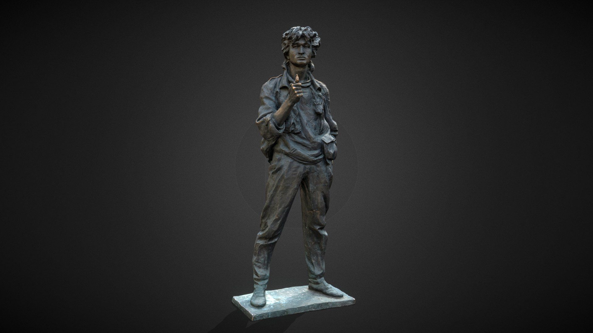 1920x1080 Viktor Tsoi Monument in Almaty, Kazakhstan Free 3D model by renderpunk [e38e1e9]