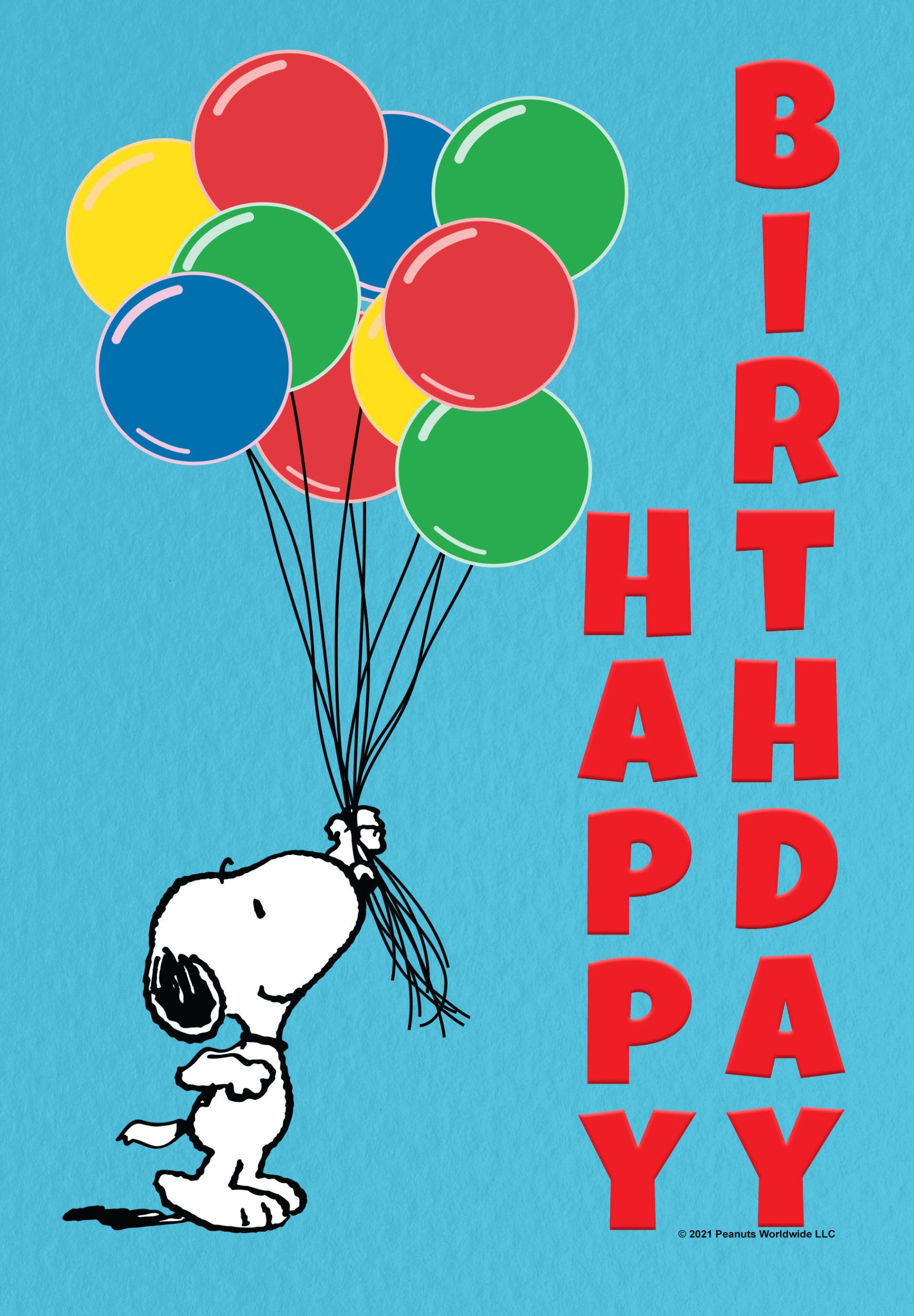 1778x2560 PEANUTS® Snoopy Birthday Balloons Printed Flags