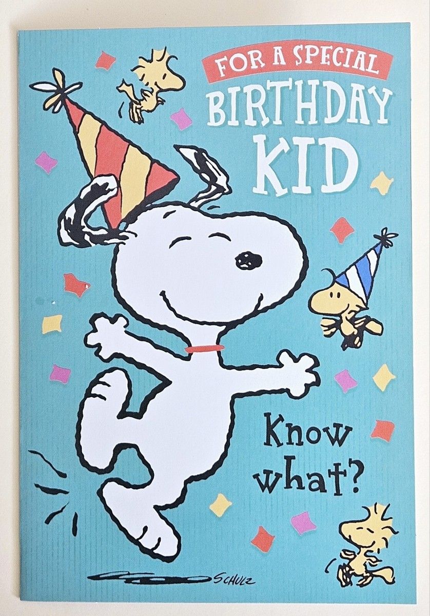 838x1200 Peanuts Snoopy / Happy Birthday Greeting Card (incl. Envelope 5×7)